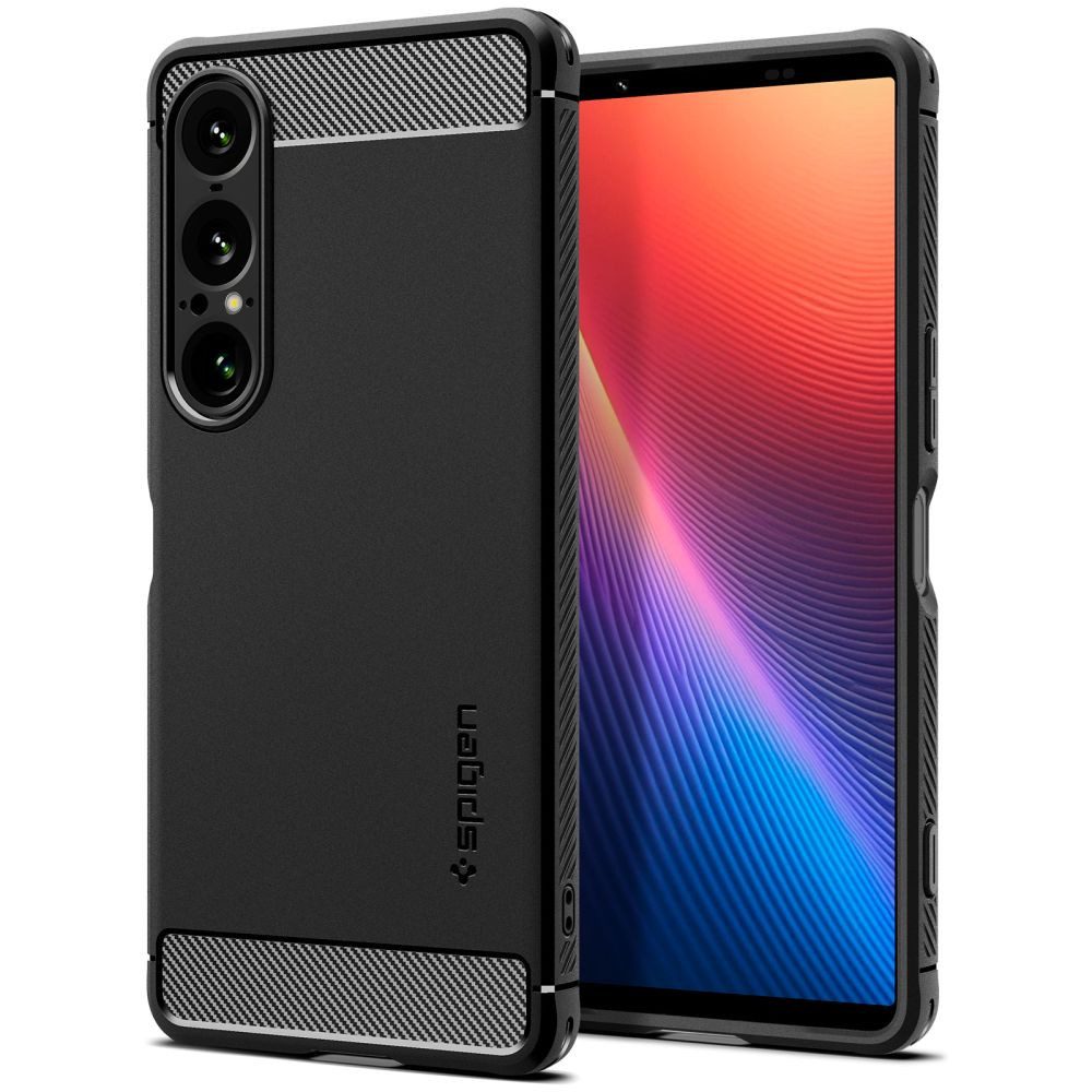 Spigen Handyhülle Schutzhülle Rückschale Aufprallschutz, Airbag-Ecken, stoßfest, abriebfest, Kohlefaser-Optik