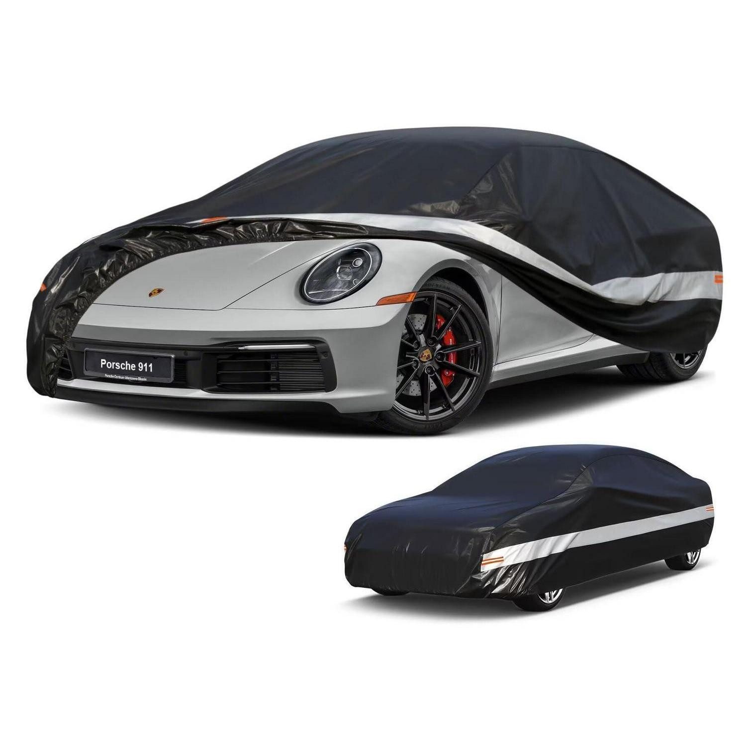 LuxusKollektion Autoplane Autoabdeckung Vollgarage Wasserdicht Schwarz Passend für Porsche 911