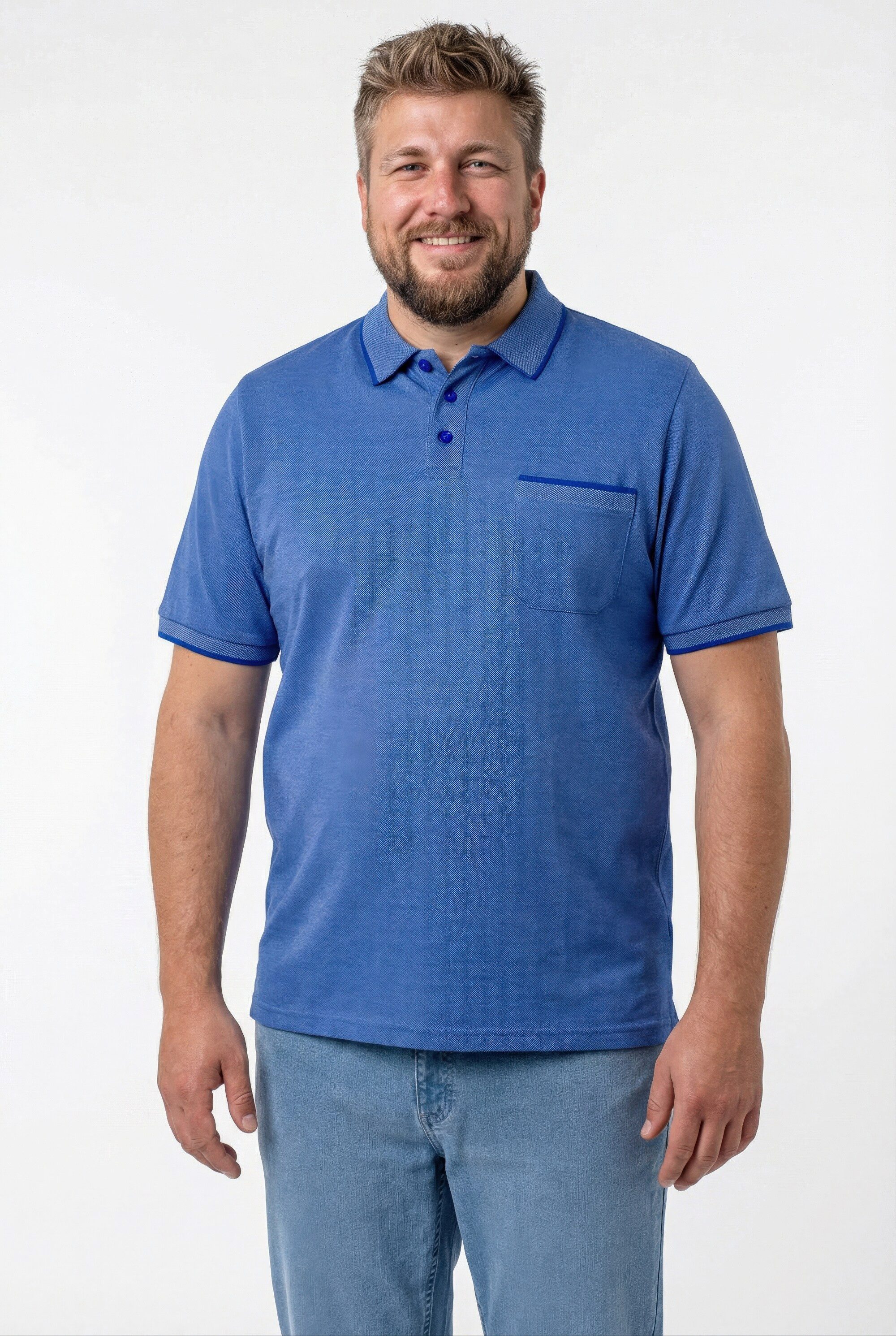 Poloshirt T-Shirt TwoTone-Pikee Halbarm