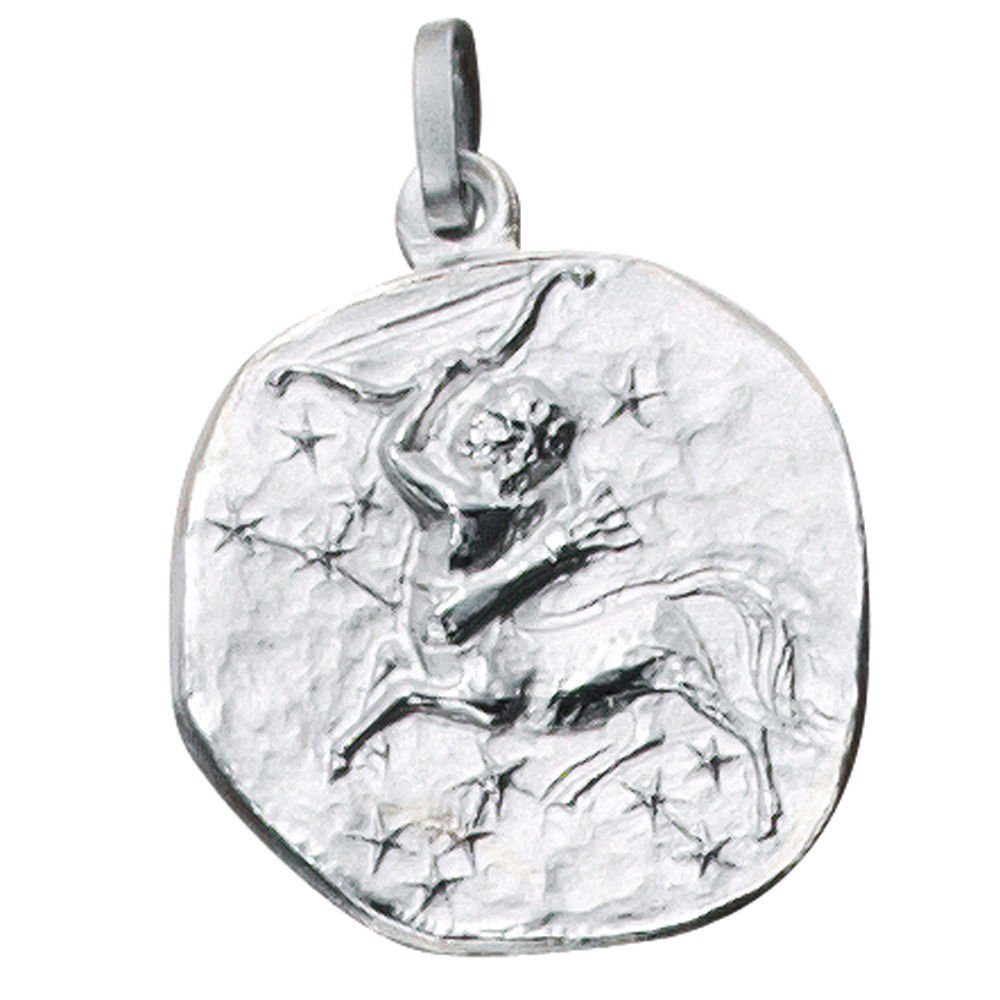Halsschmuck, Schütze Anhänger Sternzeichen Echt Sterlingsilber - Krone aus Kettenanhänger Silber 925 925 Schmuck Silber