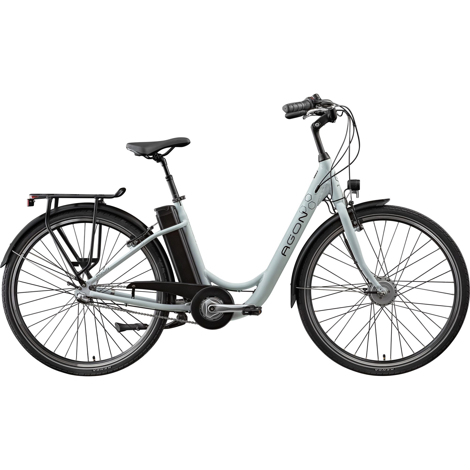 AGON E-Bike Cityrad Aurora, 3 Gang, Nabenschaltung, Frontmotor, 536 Wh, E-Bike 26" Citybike 150-175cm Pedelec Nabenmotor Fahrrad 3 Gang Licht