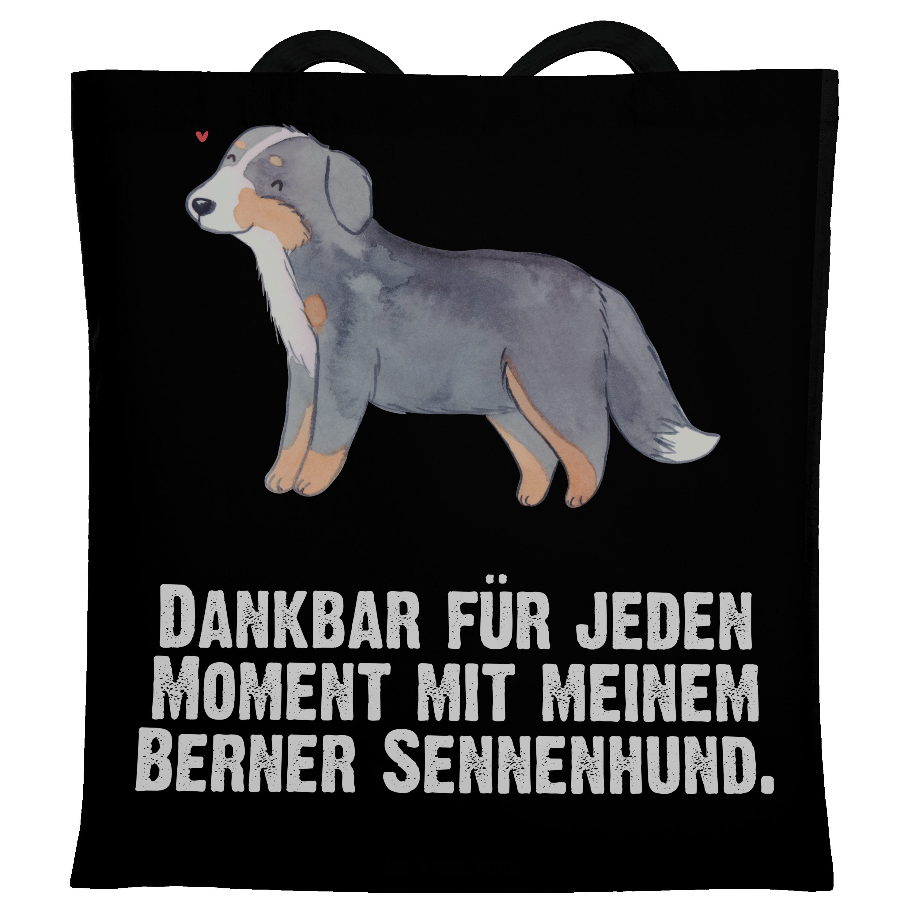 - Schwarz (1-tlg) - Sennenhund Berner Tragetasche Mr. & Mrs. Geschenk, Schenken, Panda Hundebesitze Moment