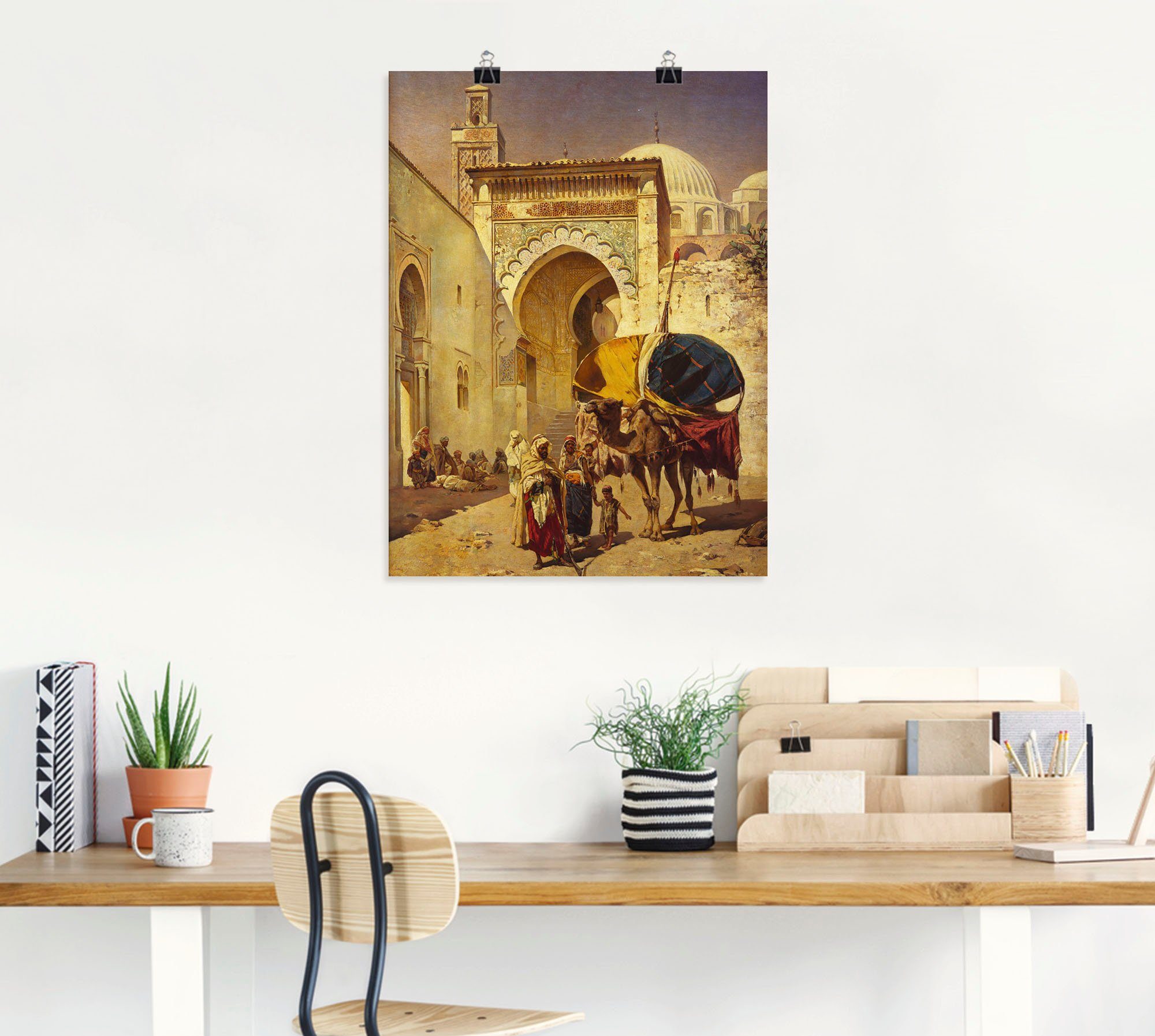 Artland Wandbild Eine arabische Straßenszene., Gebäude (1 St), als Leinwandbild, Poster in verschied. Größen