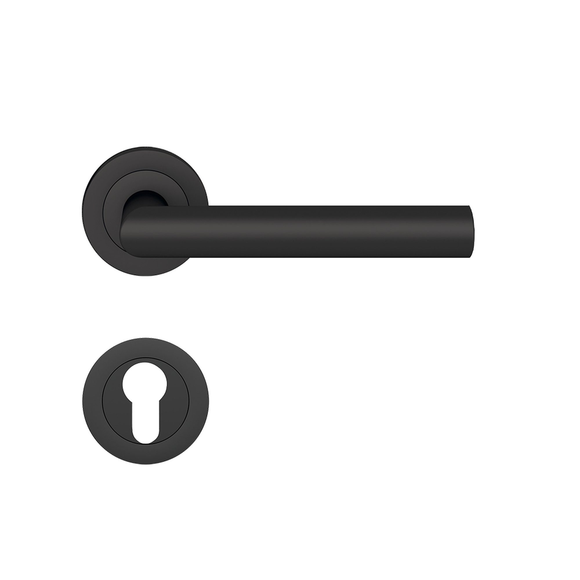 Karcher Design Türgriffpaar ER28 Rhodos, Drücker/Drücker außen, Kosmos Schwarz