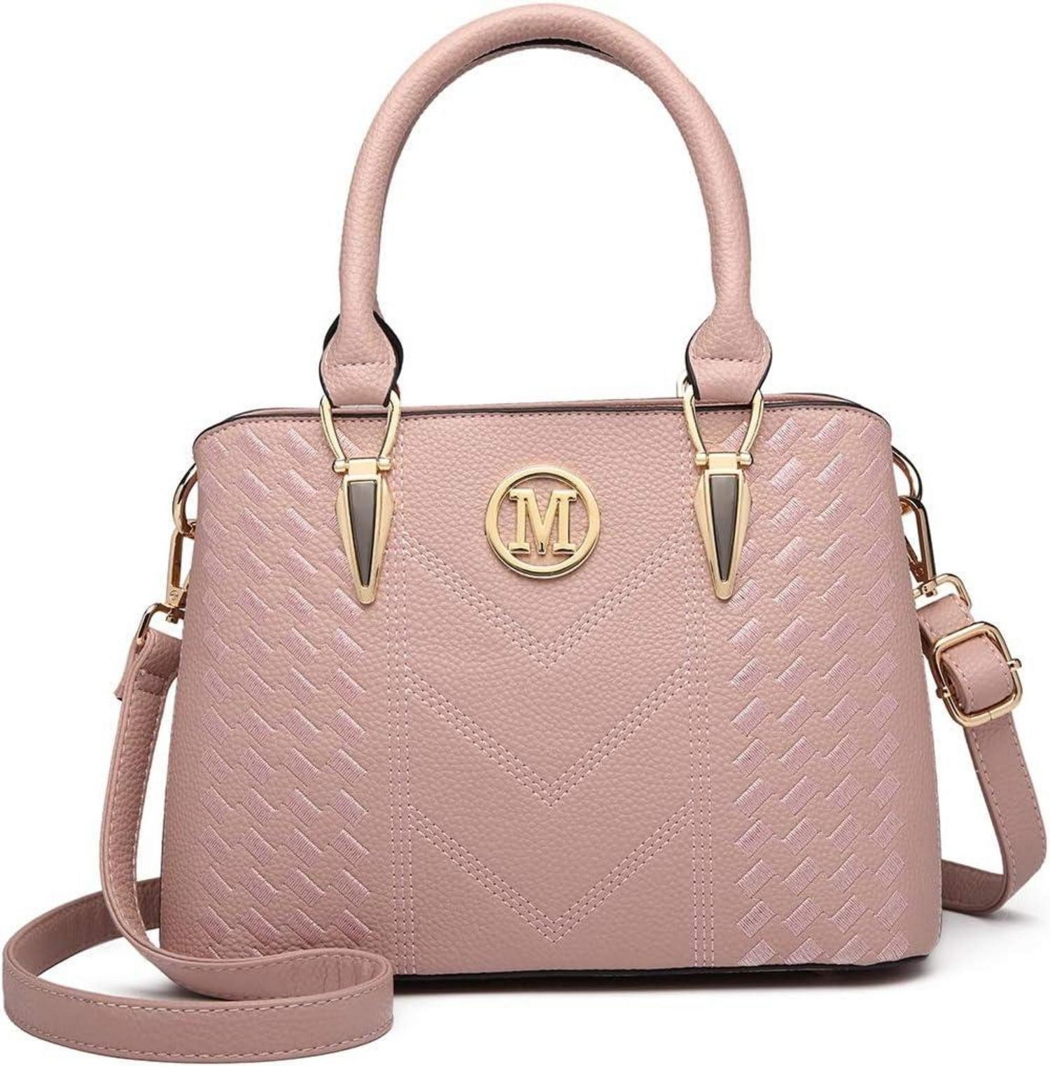 Handtasche Damen Handtasche Mittelgroß Lychee Muster Hochwertiges PU-Leder