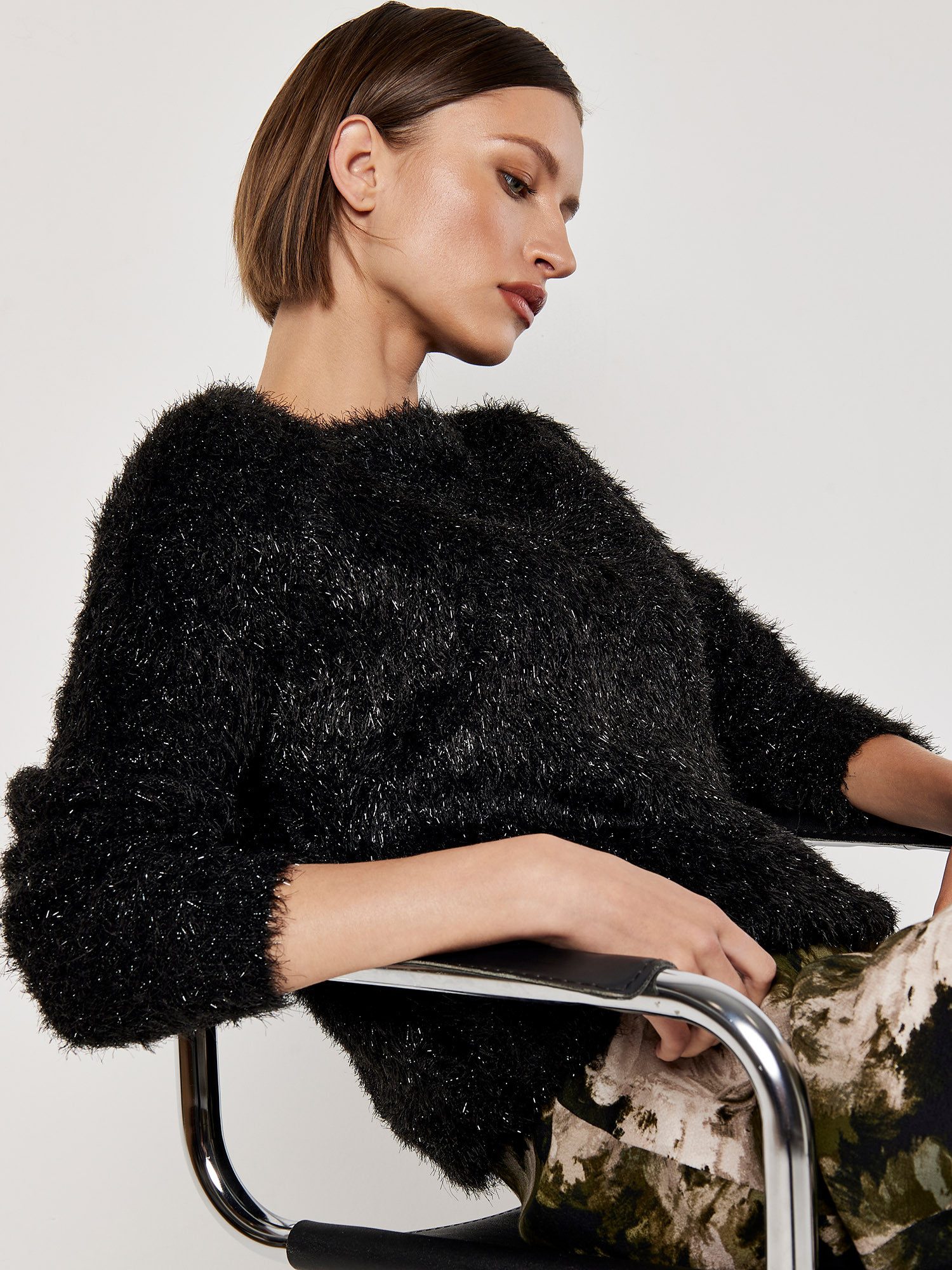 Apricot Strickpullover Flitter Pullover (1-tlg) mit Glitzerdetails günstig online kaufen