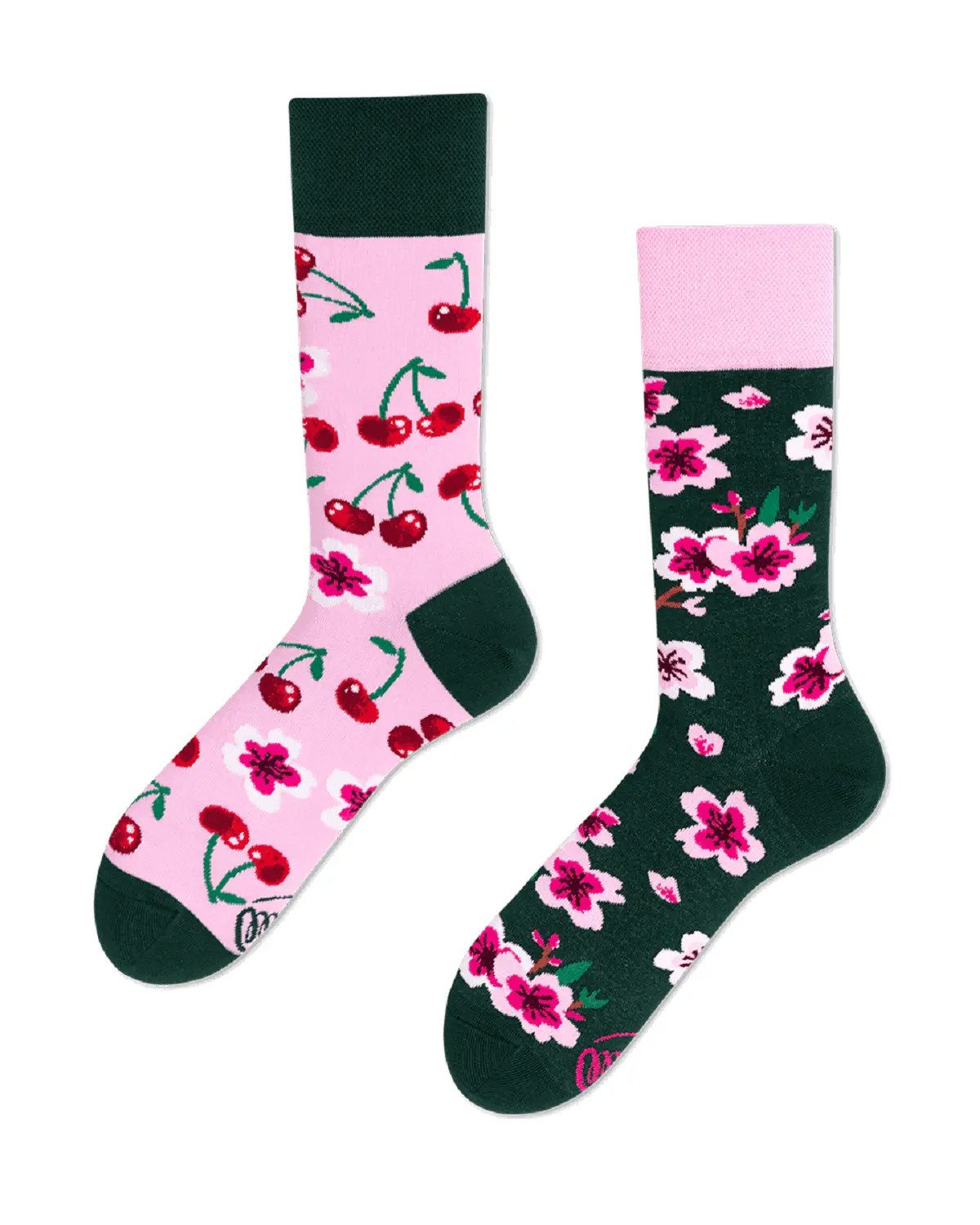 Many Mornings Freizeitsocken Many Mornings Socken Cherry Blossom (1 Paar, 1-Paar, 1 Paar) immer ein dismatching Paar
