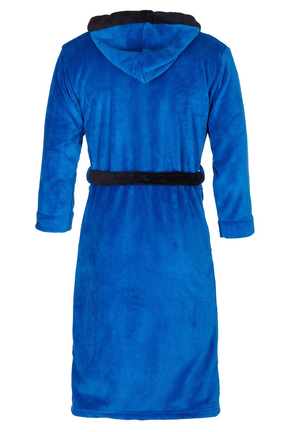 Di Ficchiano Bademantel Di Ficchiano Herren Bademantel MONZA mit Kapuze, wadenlang, Polyester, Weitenverstellung, Bindegürtel