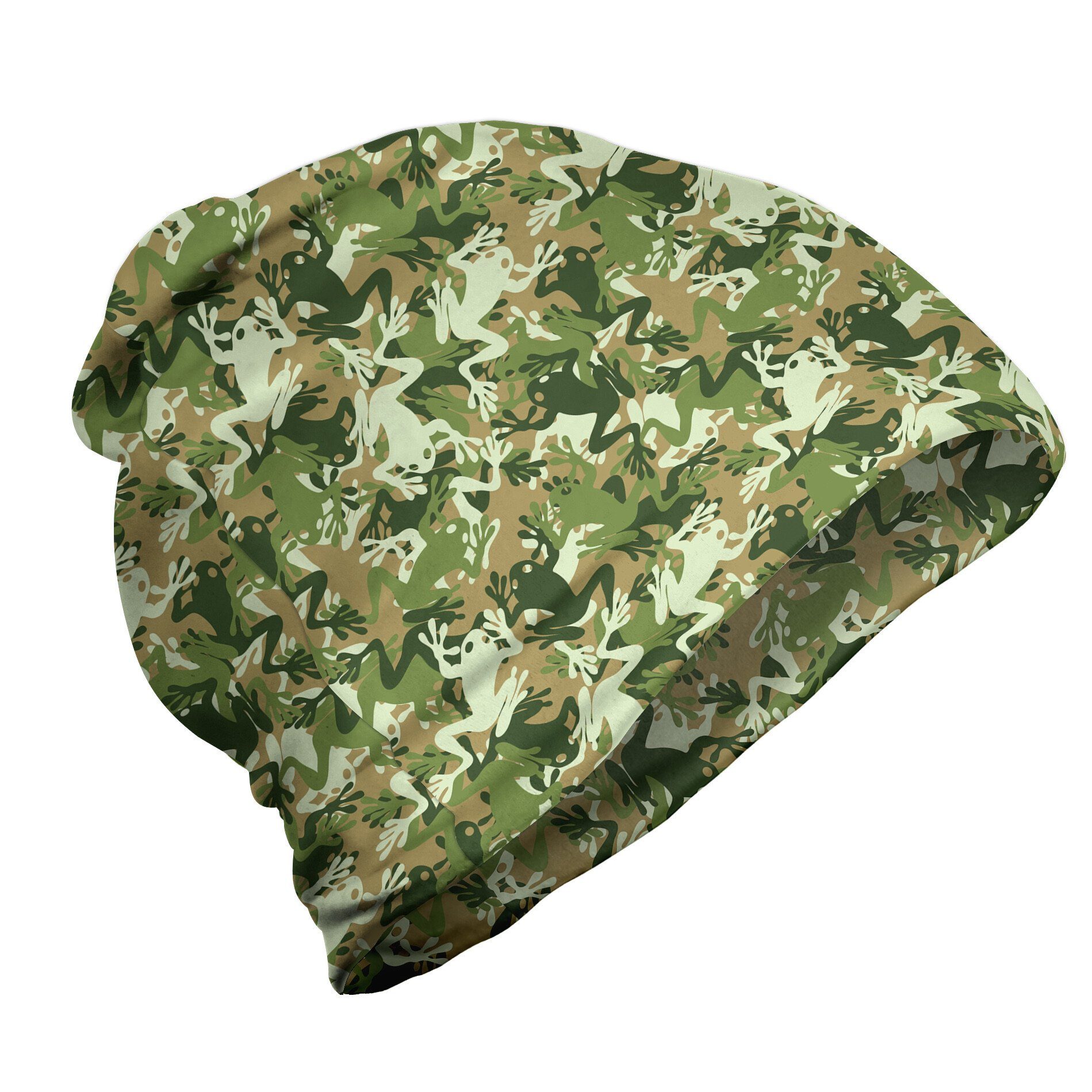 Abakuhaus Beanie Wandern im Freien Frosch Schädel-Camouflage-Design