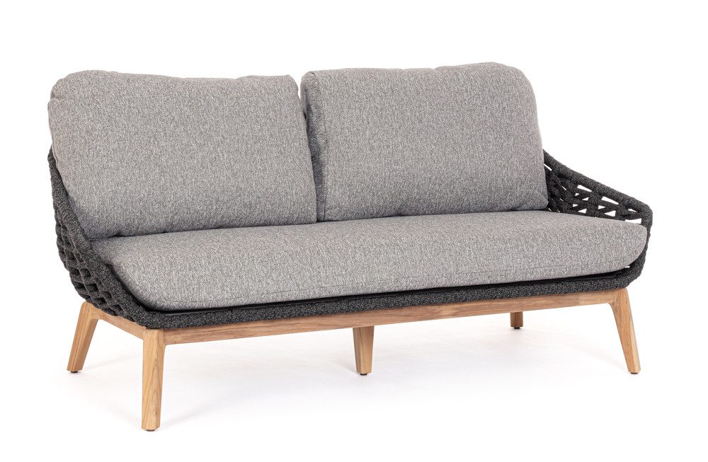 Bizzotto Gartenlounge-Bank Bizzotto Tamires Sofa Aluminium/Teak