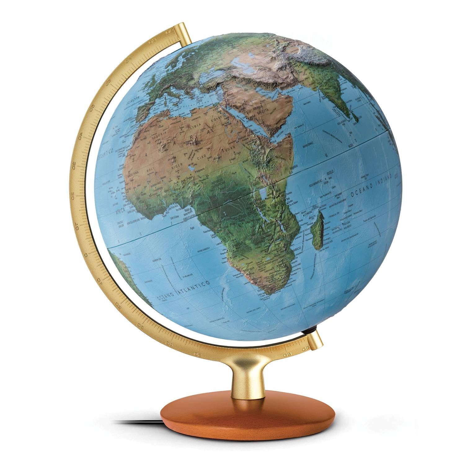 Räthgloben Globus Reliefglobus beleuchtet, Leuchtglobus 30 cm Durchmesser