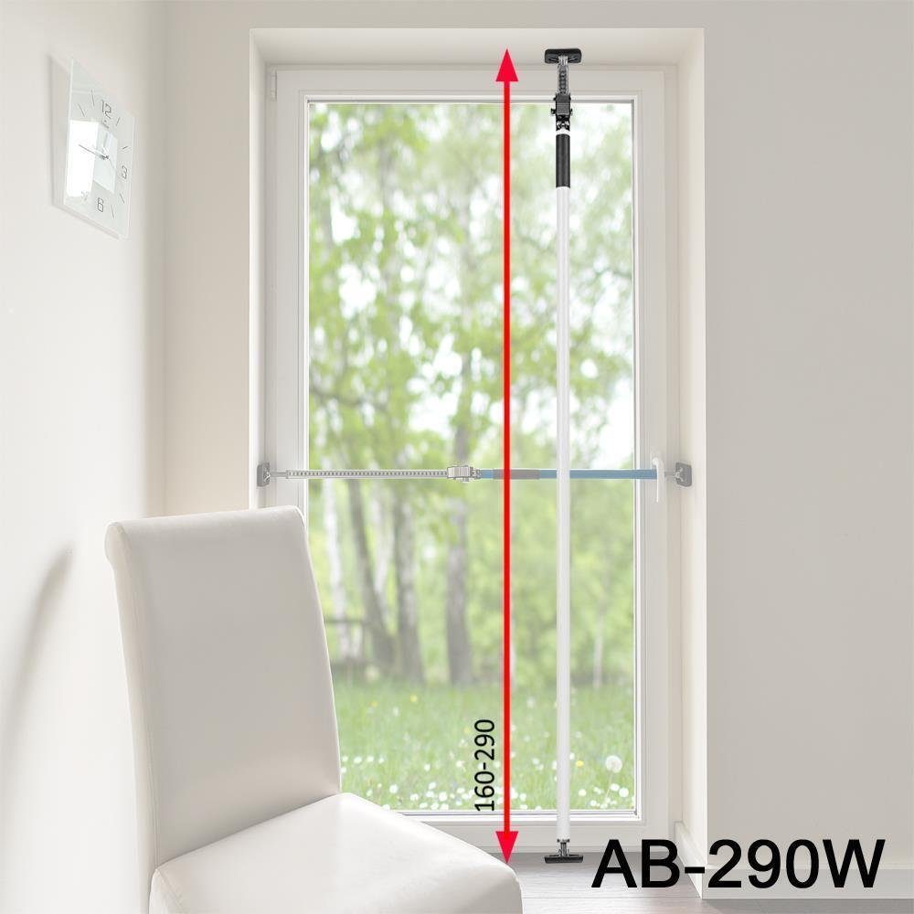 Stützelement Sicherungsstange 160 - 290 cm (weiß) AB-290W