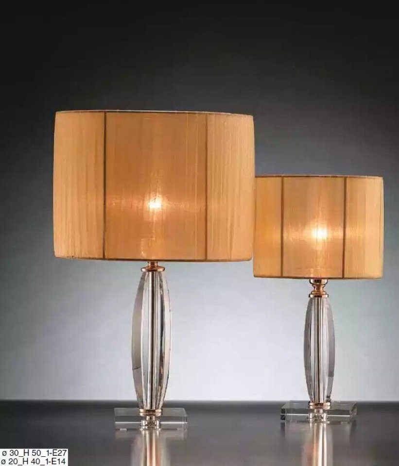 Lampe Kristall JVmoebel Leuchten Kronleuchte Antik Tisch Tischleuchte Tischleuchte in Italy Stil, Made