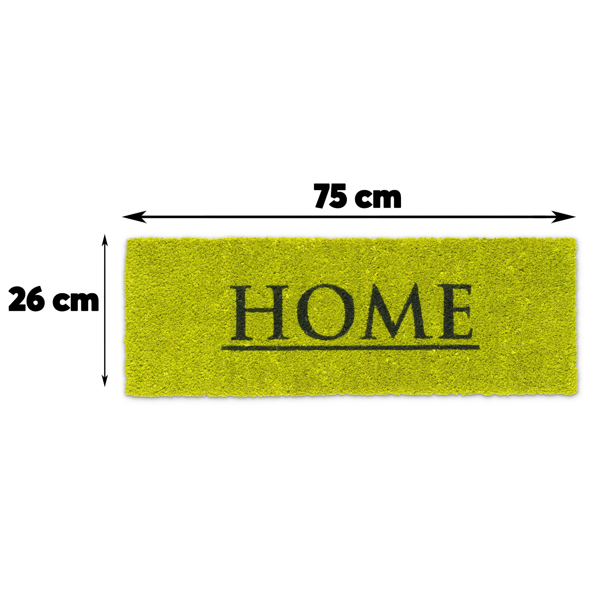 matches21 HOME & HOBBY Fußmatte Kokosmatte Home 26x75 cm grün als aussen Sa günstig online kaufen