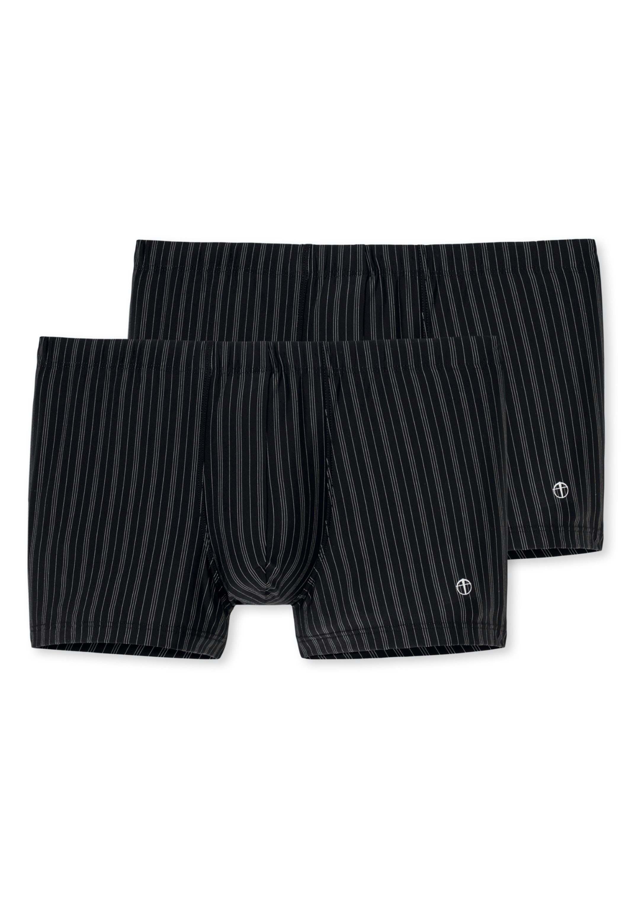 Schiesser Retro Boxer 2er Pack Nachtschwärmer (Spar-Set, 2-St) Retro Short / Pant - Ohne Eingriff -