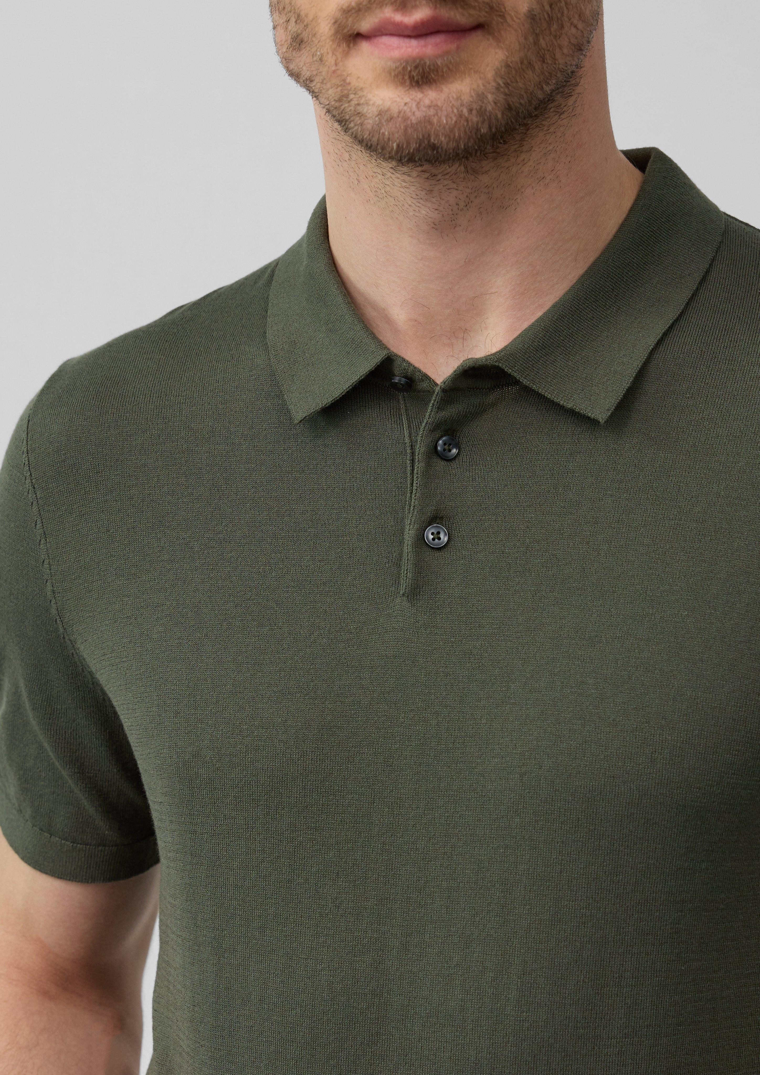s.Oliver BLACK LABEL Strickpullover Weiches Strick-Poloshirt günstig online kaufen
