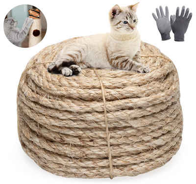 Homewit 25m Natürliches Sisalseil Katzenbaum Seil, Spielzeug für Katzen Seil, Geeignet für Gartendekoration, Katzenbaum, Katzen Zubehör