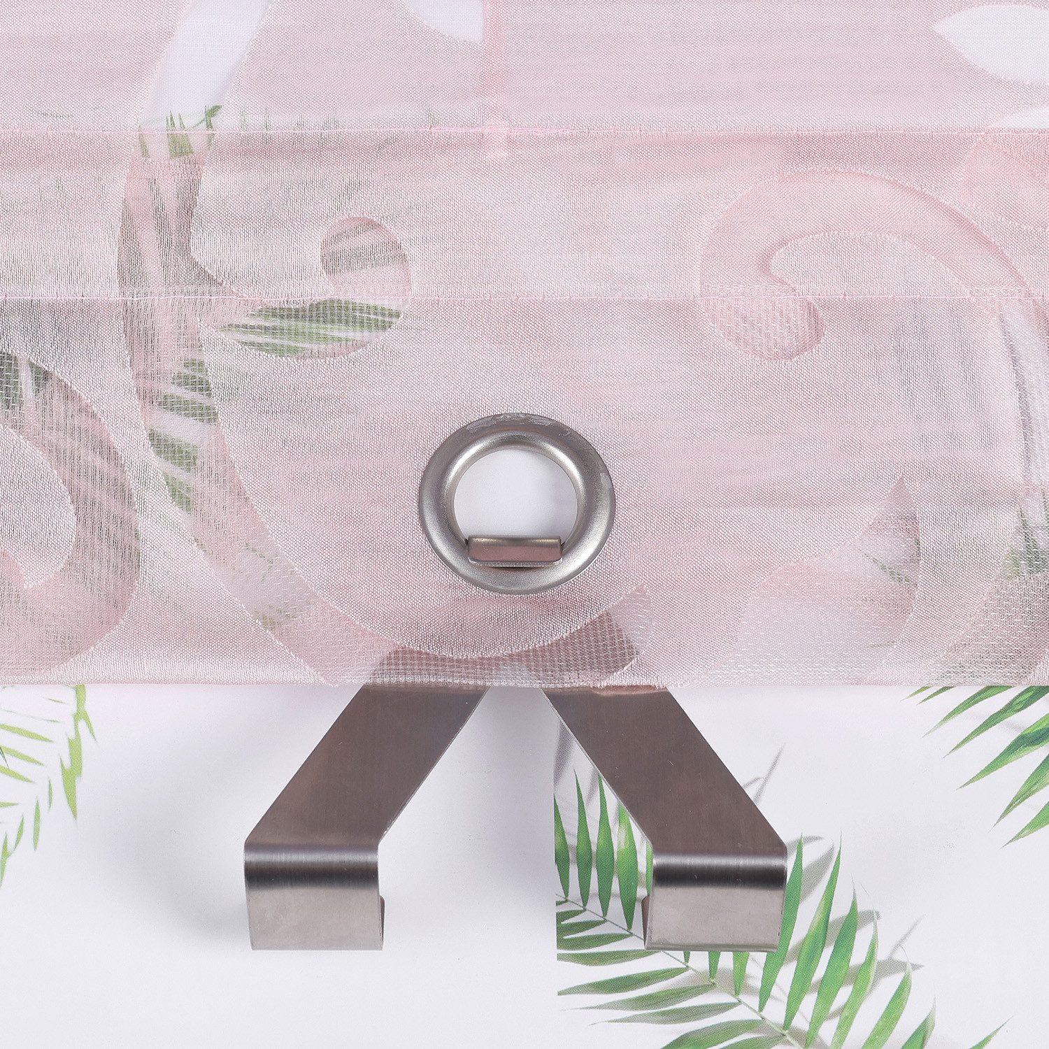 Joyswahl Raffrollo, mit Hakenaufhängung, Voile Ausbrenner, mit Reben