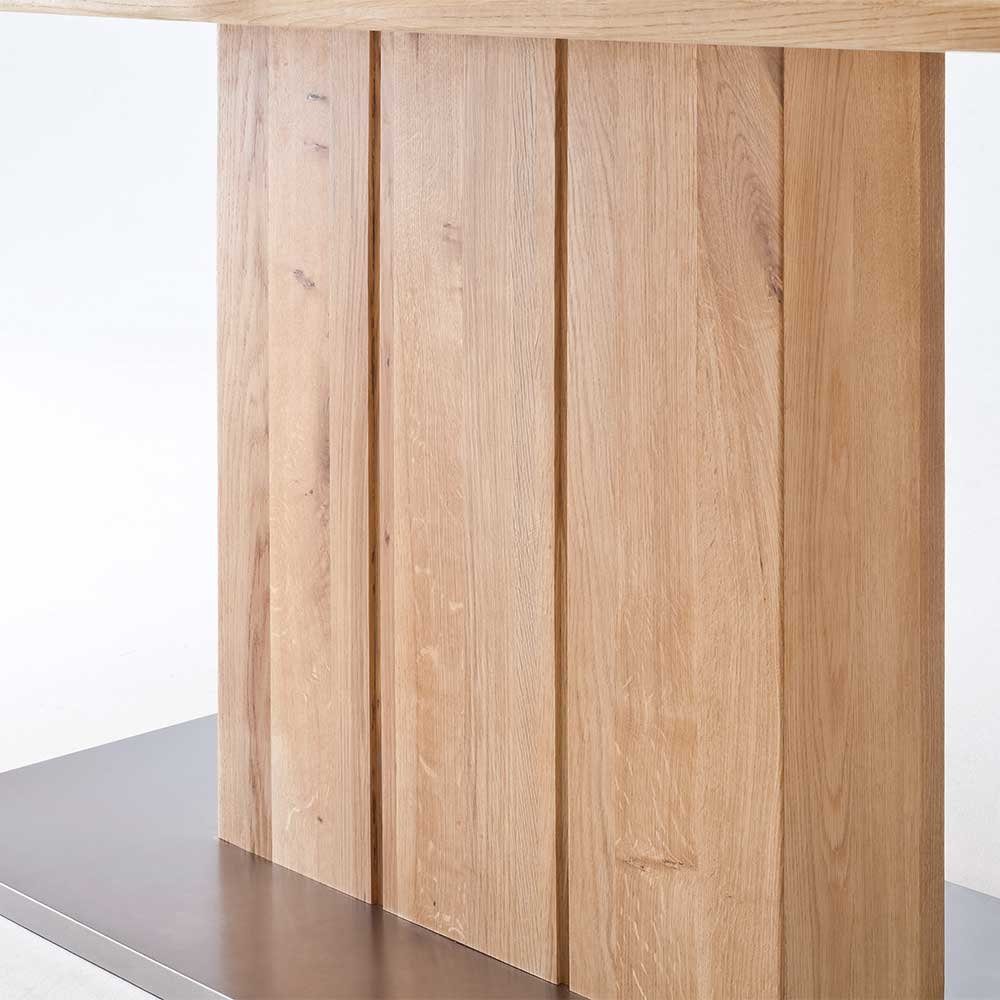 Pharao24 Säulen-Esstisch Loisango, aus Massivholz