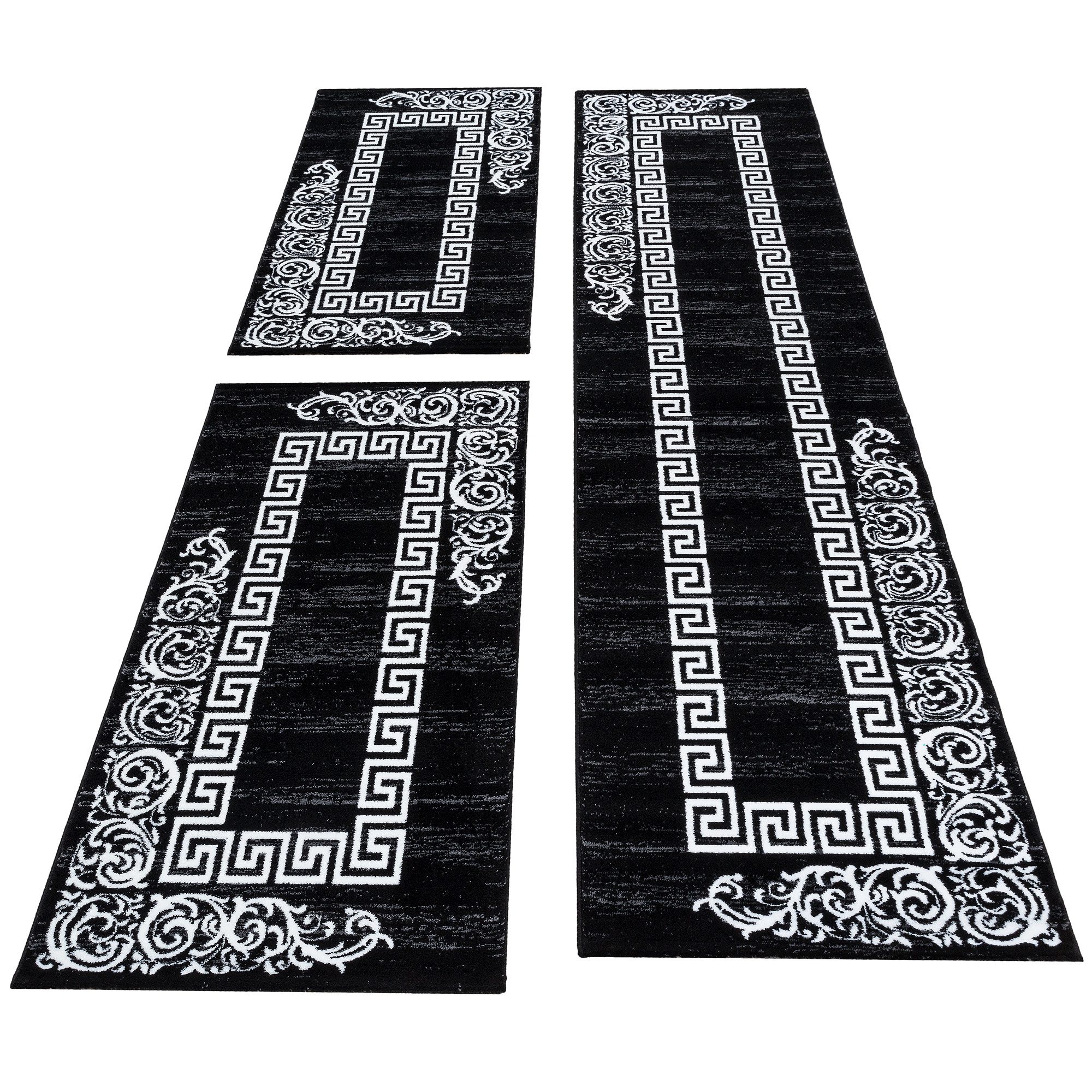 Carpettex Kurzflor-Bettumrandung Mäander-Design, Höhe 12 mm, günstig online kaufen