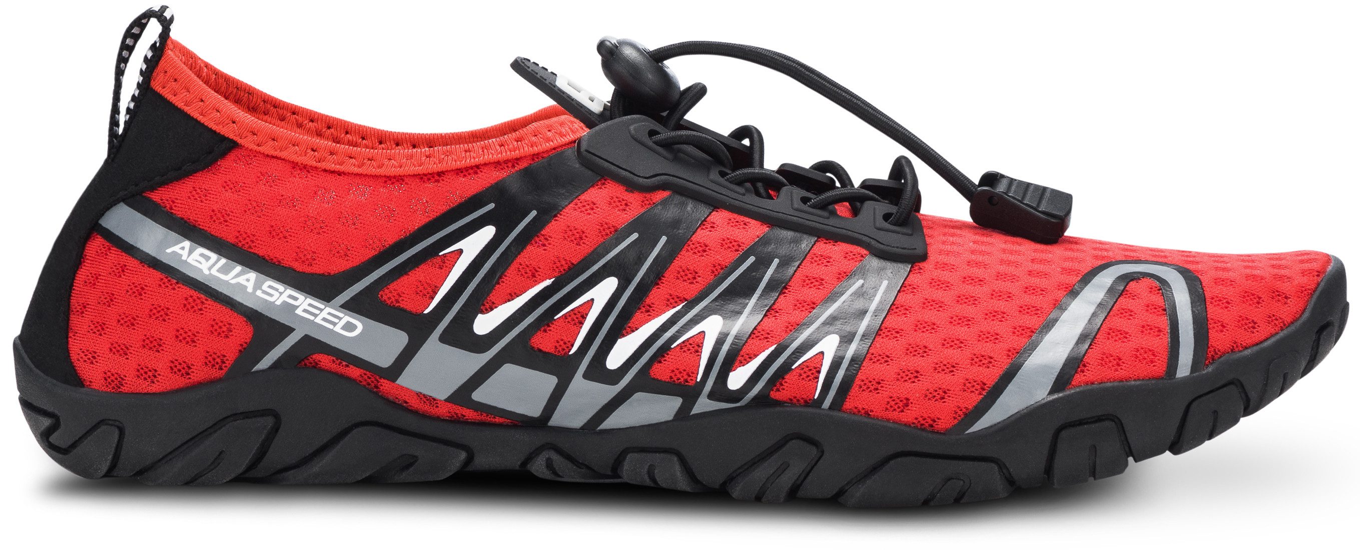 Aqua Speed Gekko Aqua Sneaker Gr. 38 – Rot/Schwarz + Handtuch inklusive Wasserschuh (Thermen- & Strandschuhe mit Style – sportlich & funktional) Schützt bei jedem Schritt – vom SUP bis zur Gartendusche
