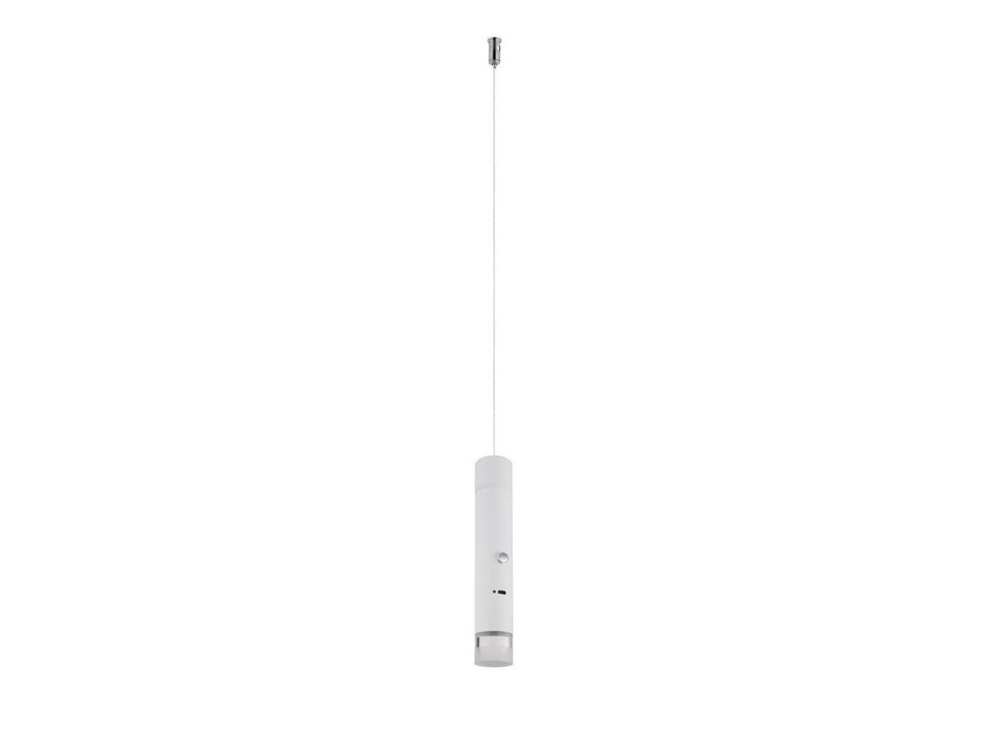 GLOBO LIGHTING LED Pendelleuchte, Dimmfunktion, LED fest integriert, Warmweiß, 2in1 Akku-Lampe Weiß: Hängelampe einflammig & Taschenlampe, Ø 3,8cm