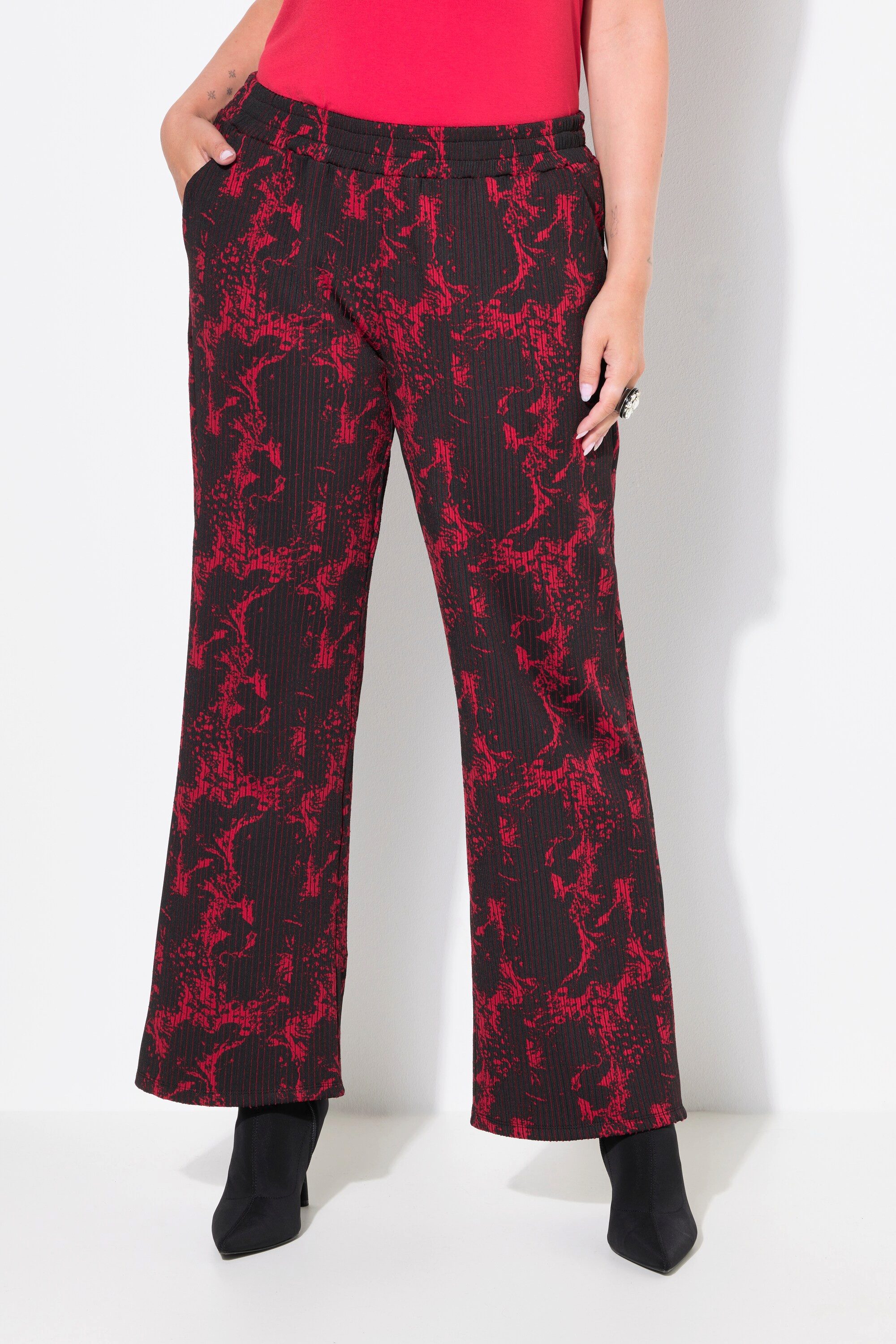 MIAMODA Schlupfhose Jerseyhose Allover-Muster Elastikbund günstig online kaufen