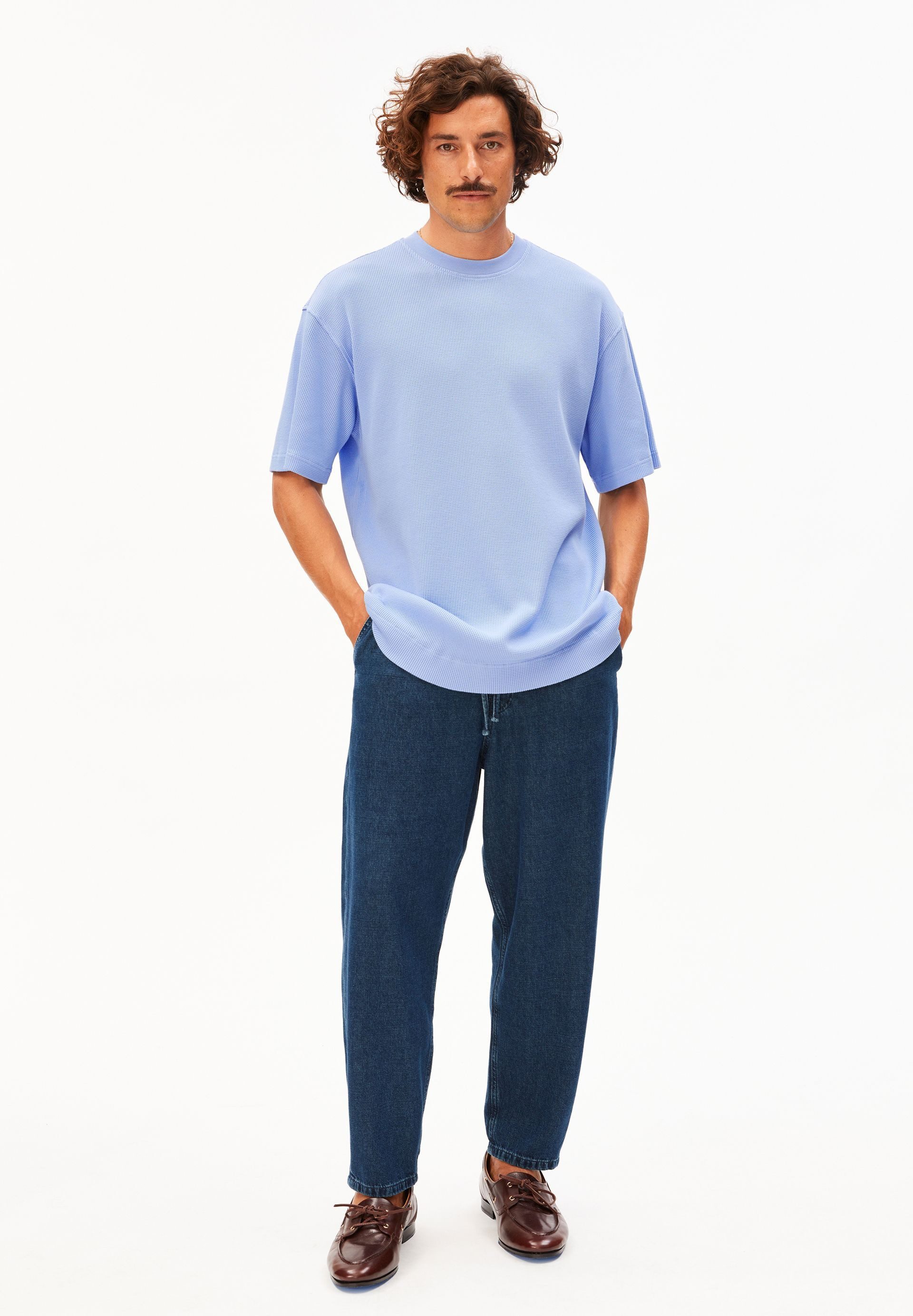 Armedangels Weite Jeans PULL ON Bio-Baumwoll Mix (Non-Stretch, Baggy Fit) Mid waist