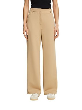 Esprit Anzughose Hose aus Ponte-Twill mit weitem Bein