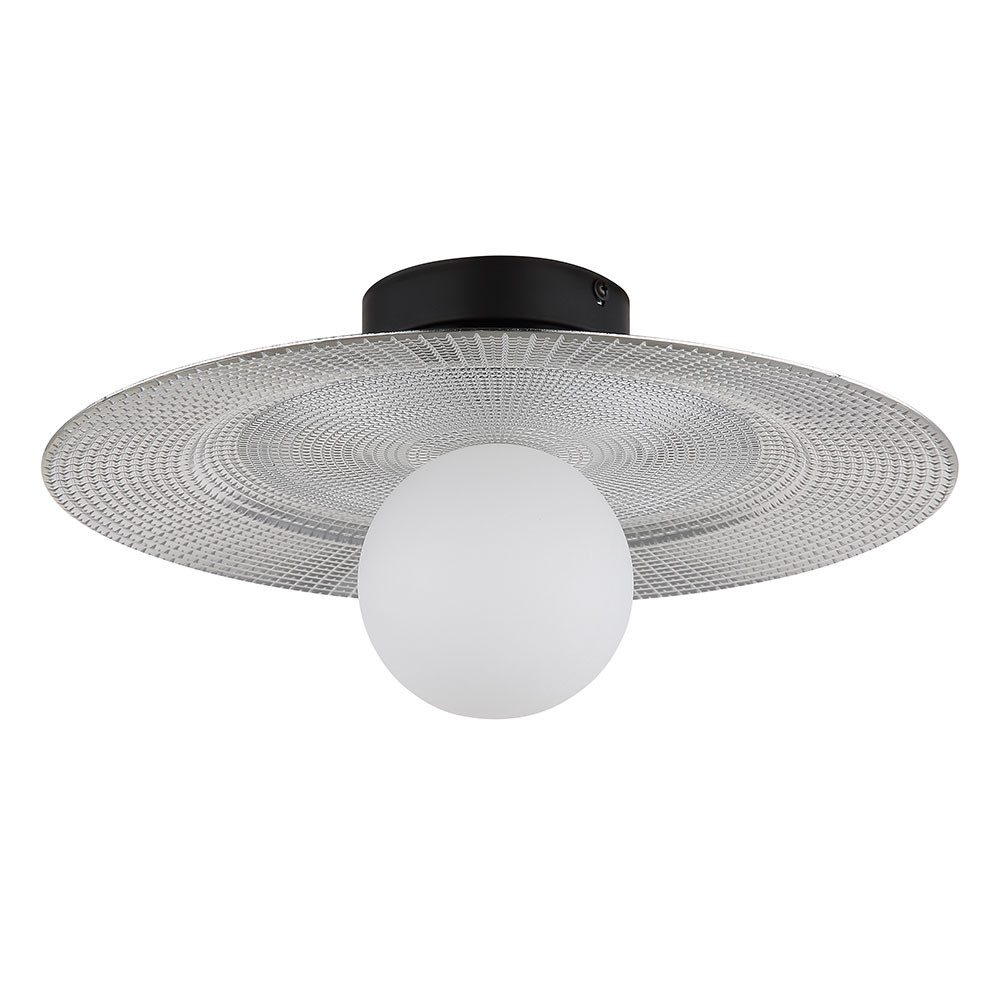 GLOBO LIGHTING Deckenleuchte, Leuchtmittel nicht inklusive, Deckenlampe Deckenleuchte Küchenlampe Retro Wohnzimmerleuchte silber D