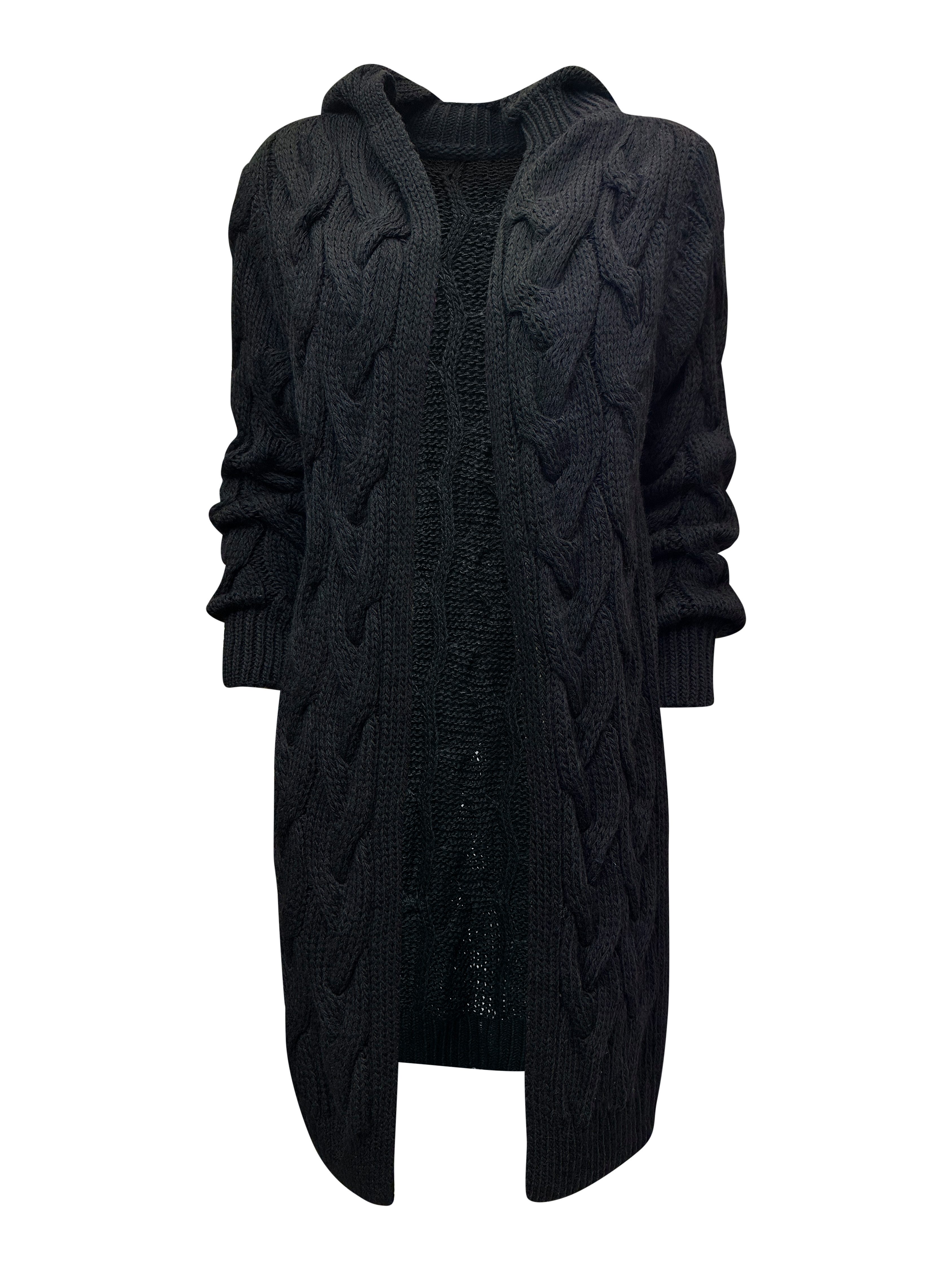 Worldclassca Kapuzenstrickjacke Worldclassca lange Strickjacke Zopfmuster günstig online kaufen