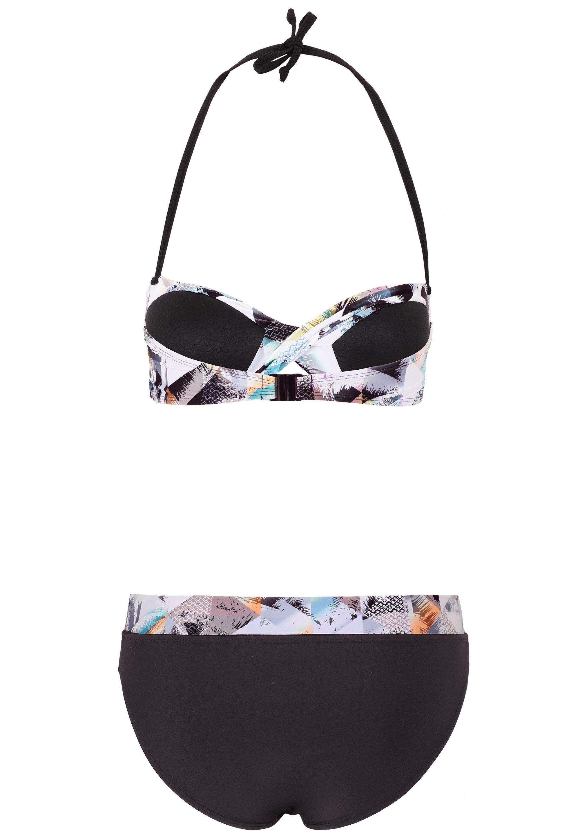Beco Beermann Triangel-Bikini-Top Heavenly Palms (2-St), mit Wickeloptik und Umschlagbund