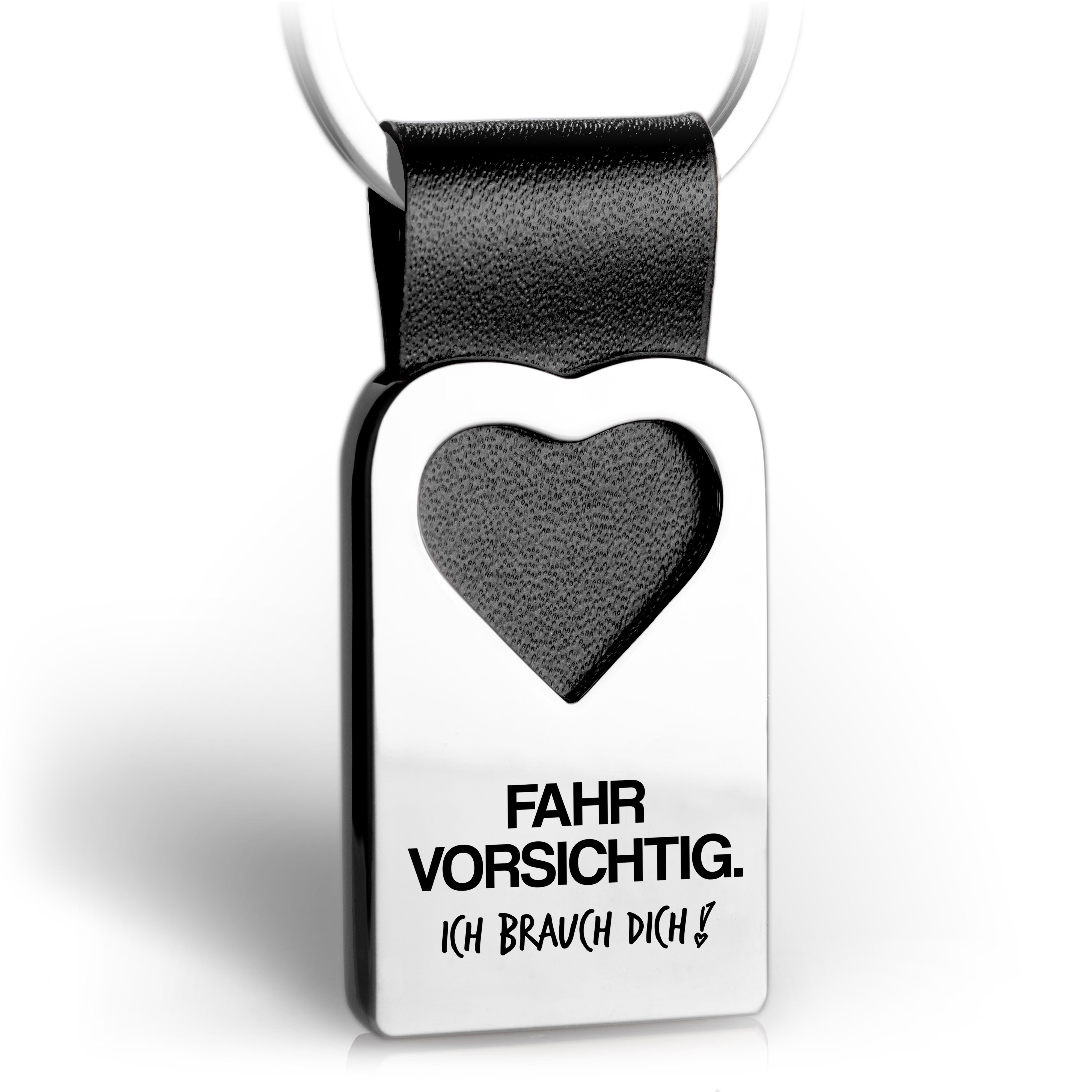 FABACH Schlüsselanhänger Leder Schlüsselanhänger mit Gravur - Fahr vorsicht günstig online kaufen