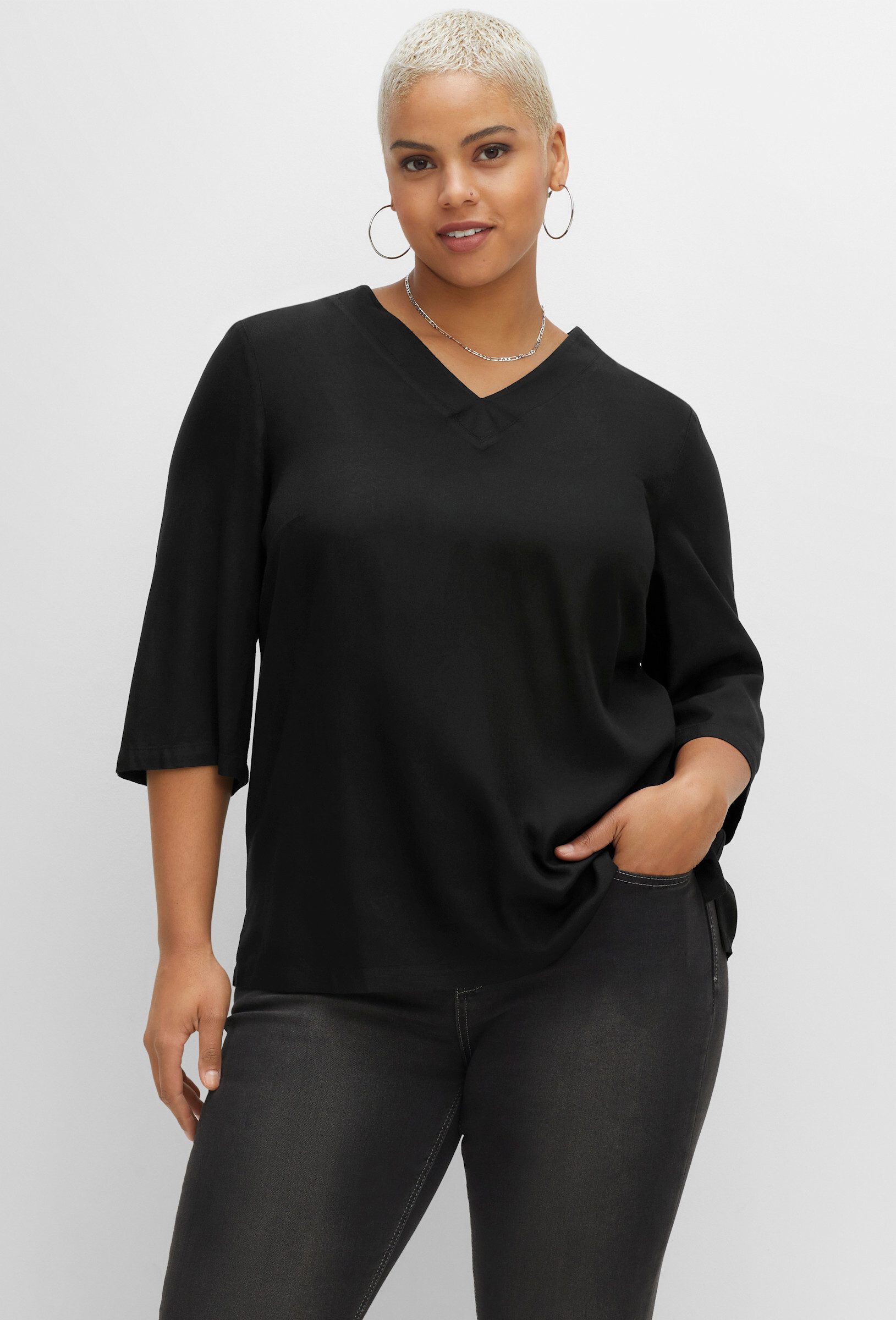 Sheego Klassische Bluse Tunika . günstig online kaufen