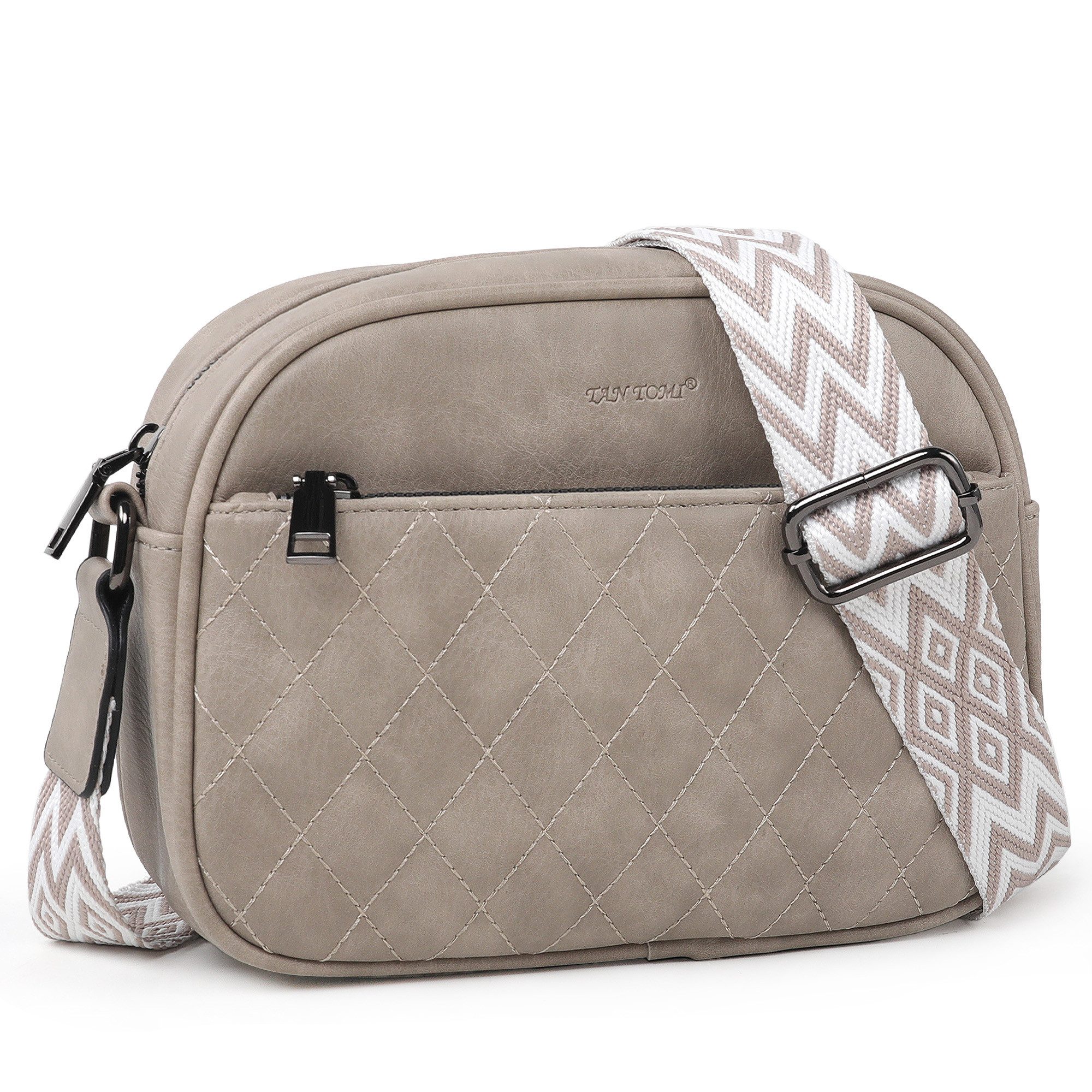 Umhängetasche Handy Damen, Multifunktional mit Fach Crossbody Bag