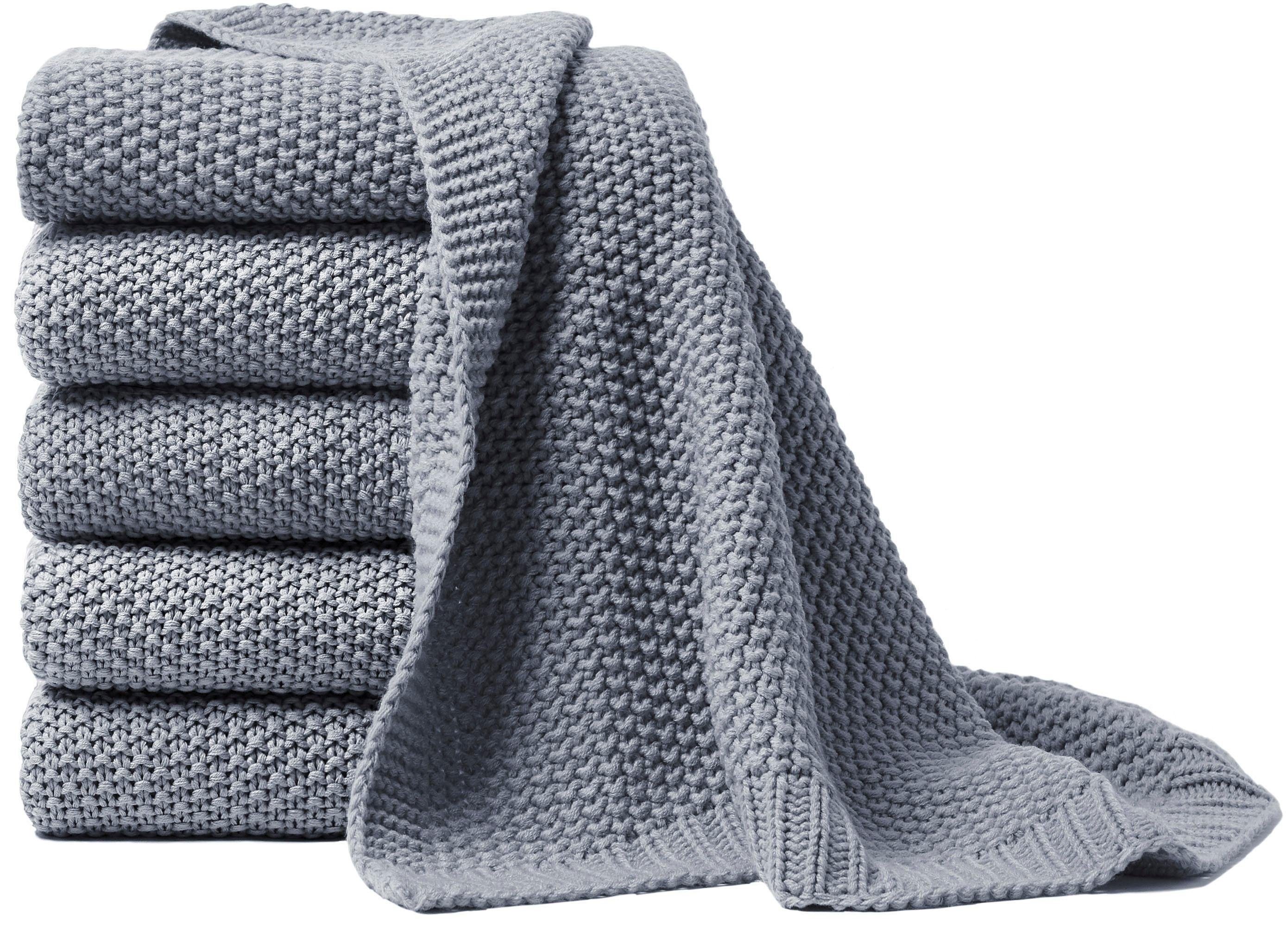 Wohndecke Strick, Primera, mit einer hochwertigen Randverarbeitung, Kuscheldecke