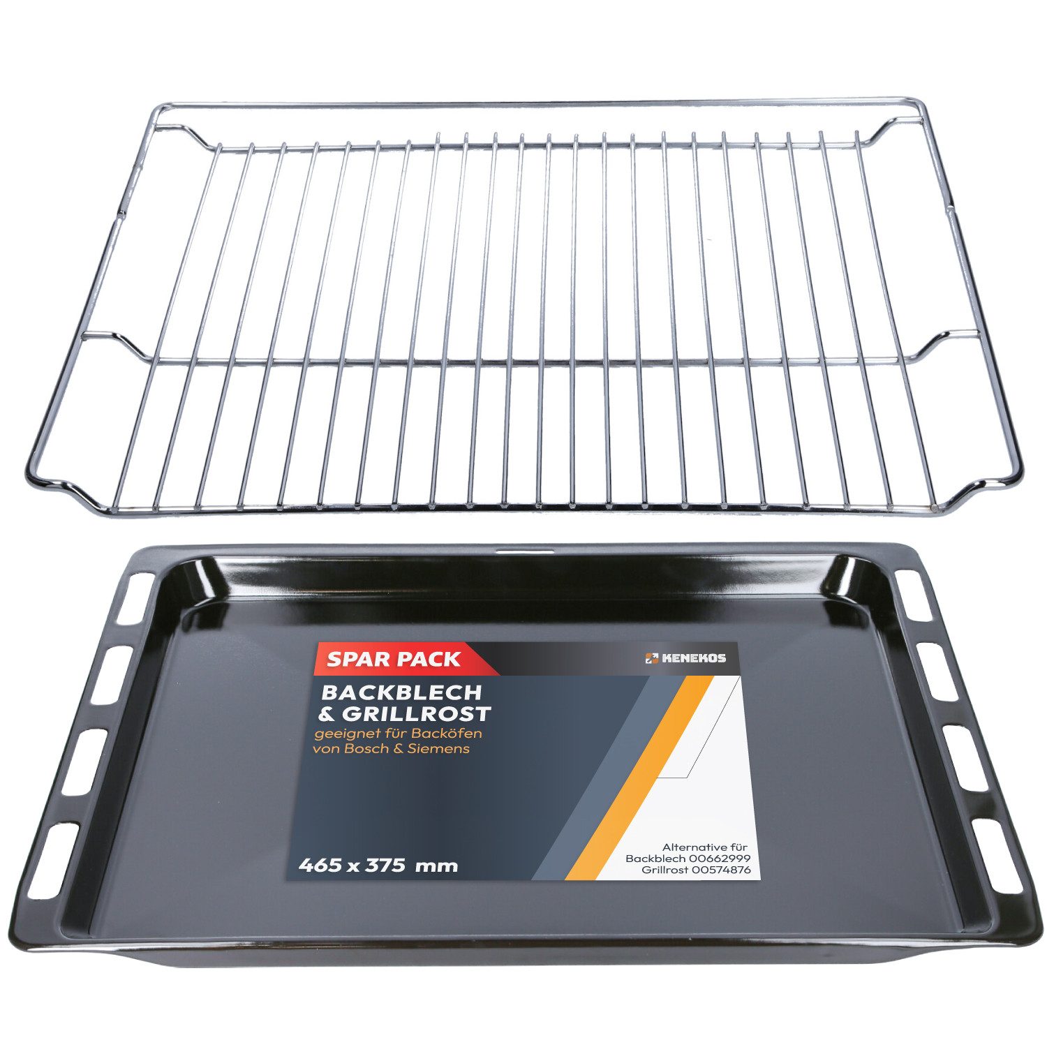 Kenekos Backblech Set mit Grillrost, Metall, (1-St), Backblech / Grillrost 465 x 375 mm