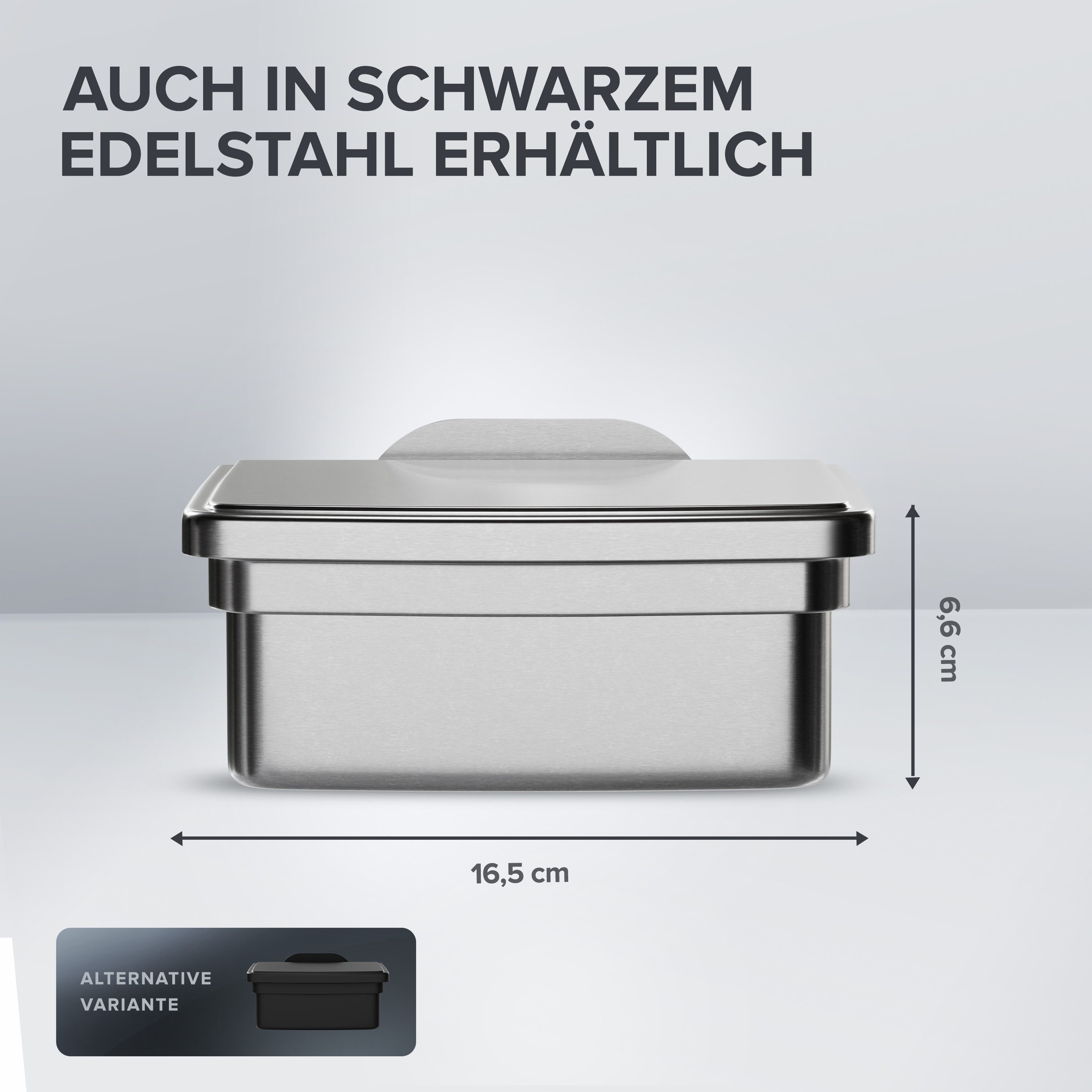 ovimar Feuchttücherbox (1 St), aus Edelstahl in Silber zur Zum Kleben