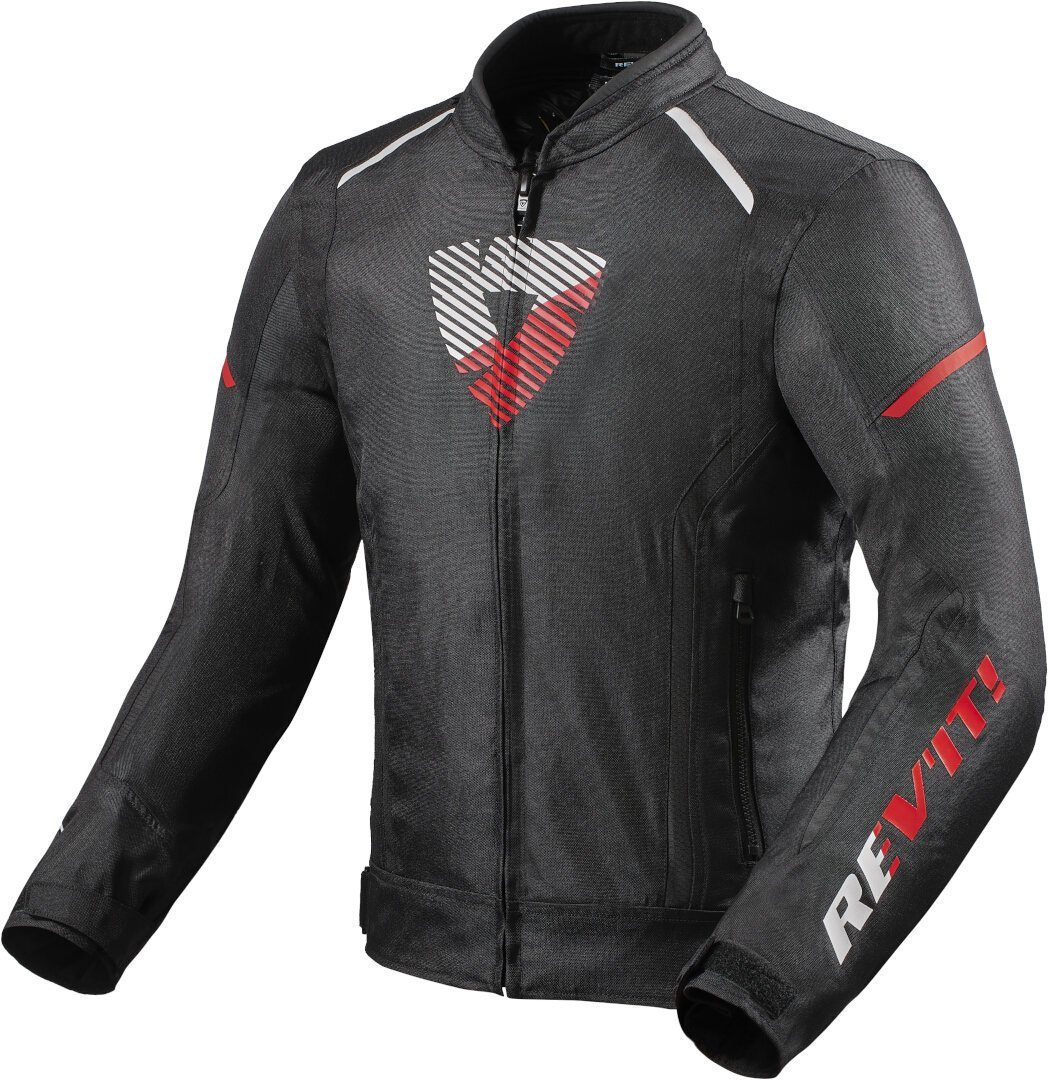 Motorrad Sprint H20 Black/Neon Textiljacke Motorradjacke Revit Red