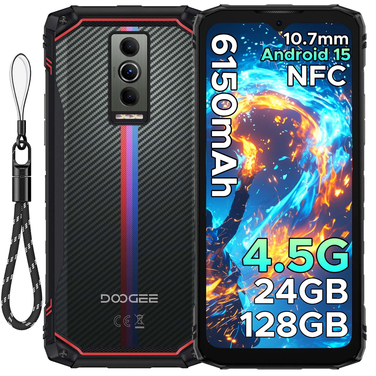 DOOGEE Blade 10 Energy 4GB RAM/128GB ROM(2TB) 6150mAh Akku, 10,7mm ultradünn Smartphone (6.56 Zoll, 128 GB Speicherplatz, 16 MP Kamera, Outdoor Smartphone, 6.56" HD+90Hz,16MP+8MP Kamera,NFC,Face ID)