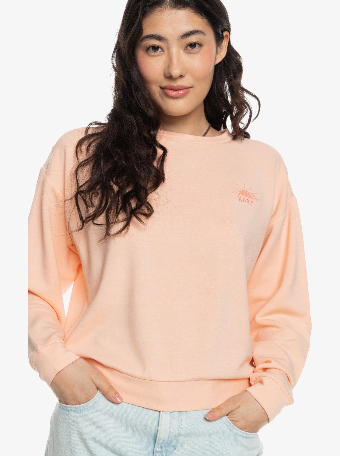 Roxy Sweatshirt ROXY Sweatshirt Surfing Moonlight Peach Parfait