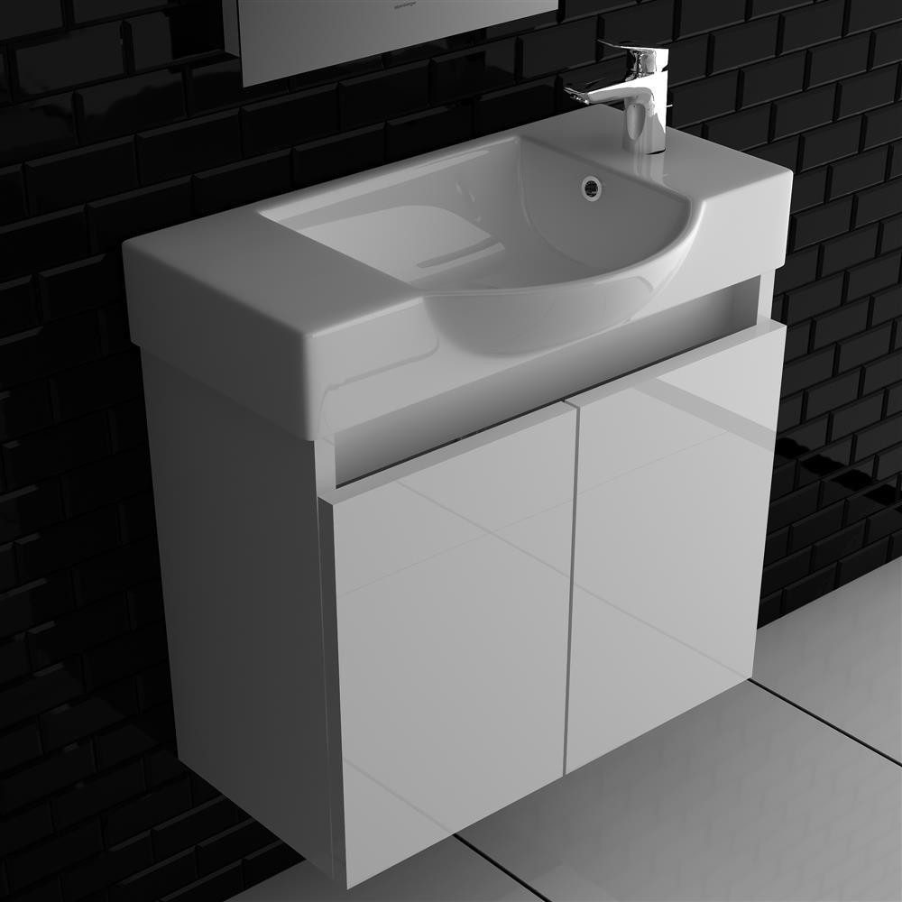 Alpenberger Waschbecken mit Badezimmerunterschrank - Badmöbel Set mit Unter günstig online kaufen