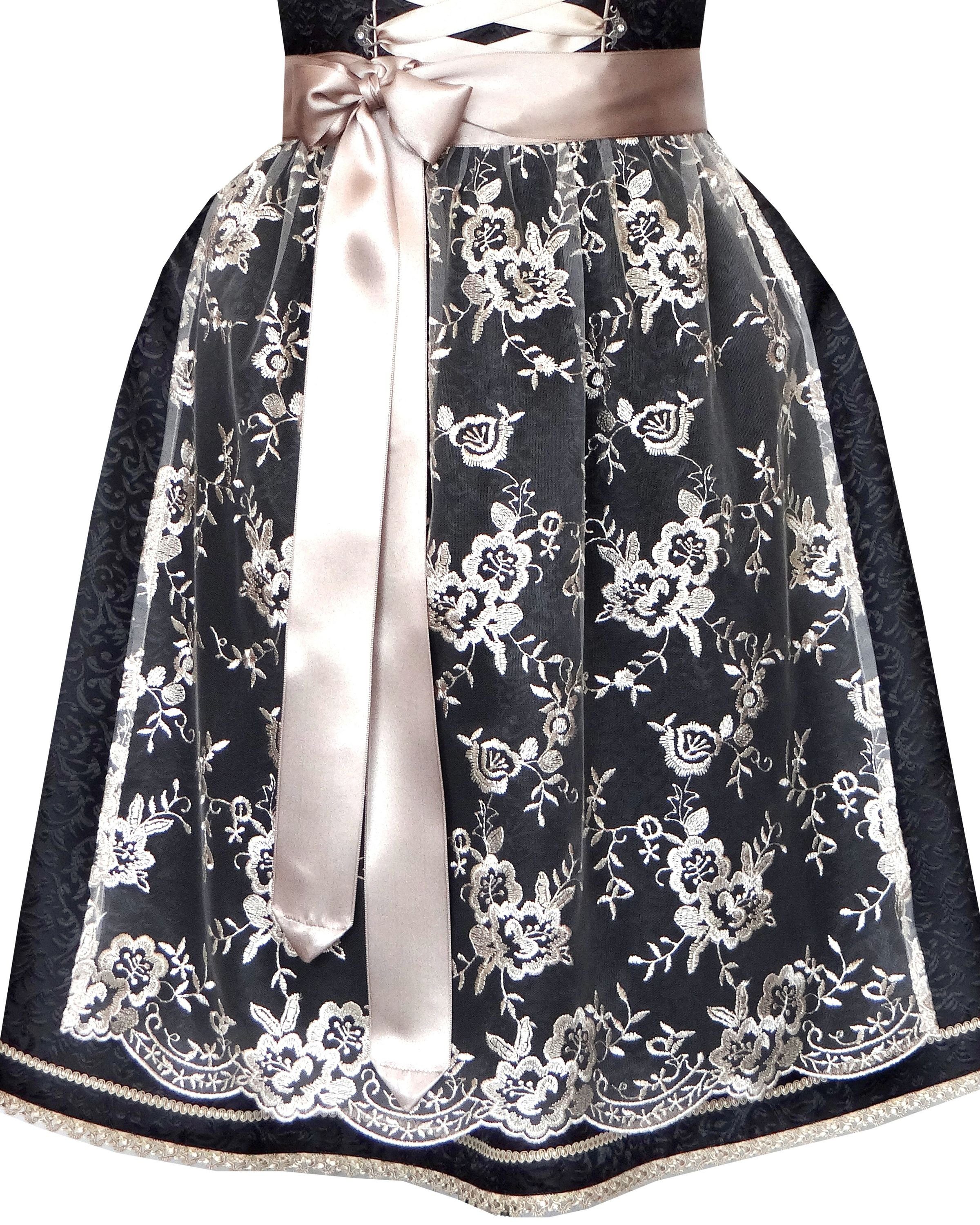 Alpenmärchen Dirndl Dirndl Larissa in schwarz und creme - ALM664