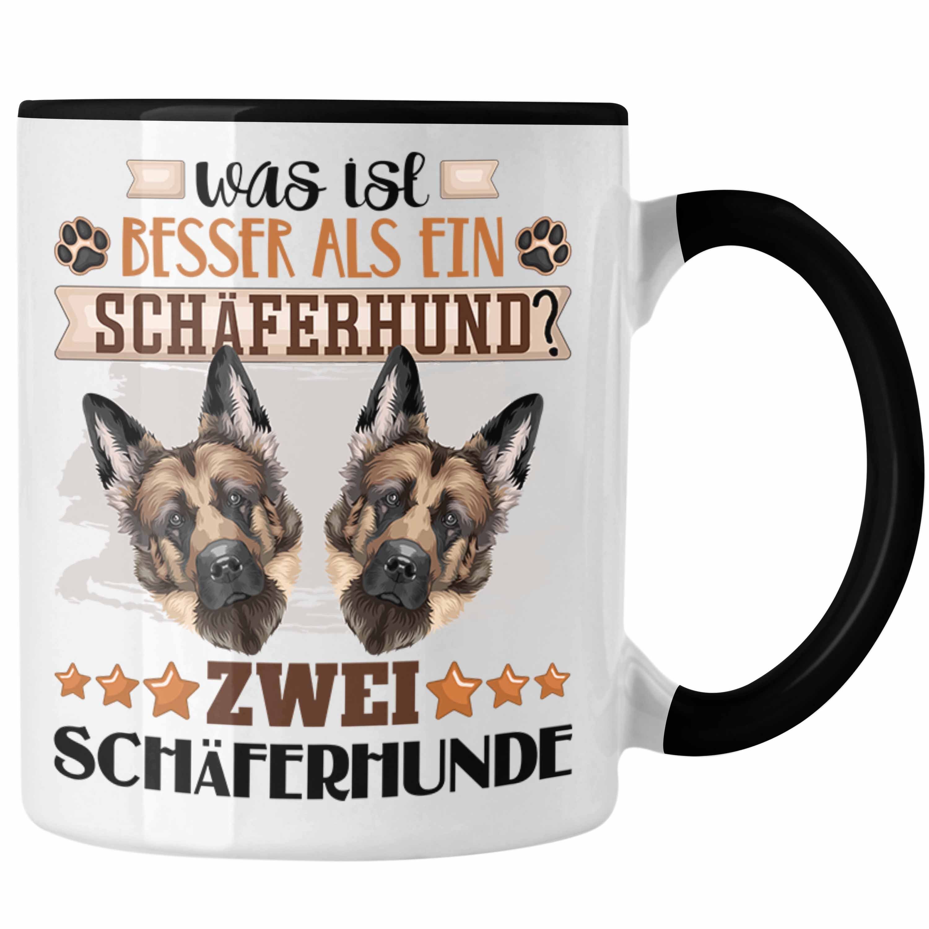 Trendation Tasse Schäferhund Besitzer Tasse Geschenk Lustiger Spruch Geschenkidee Was I Schwarz