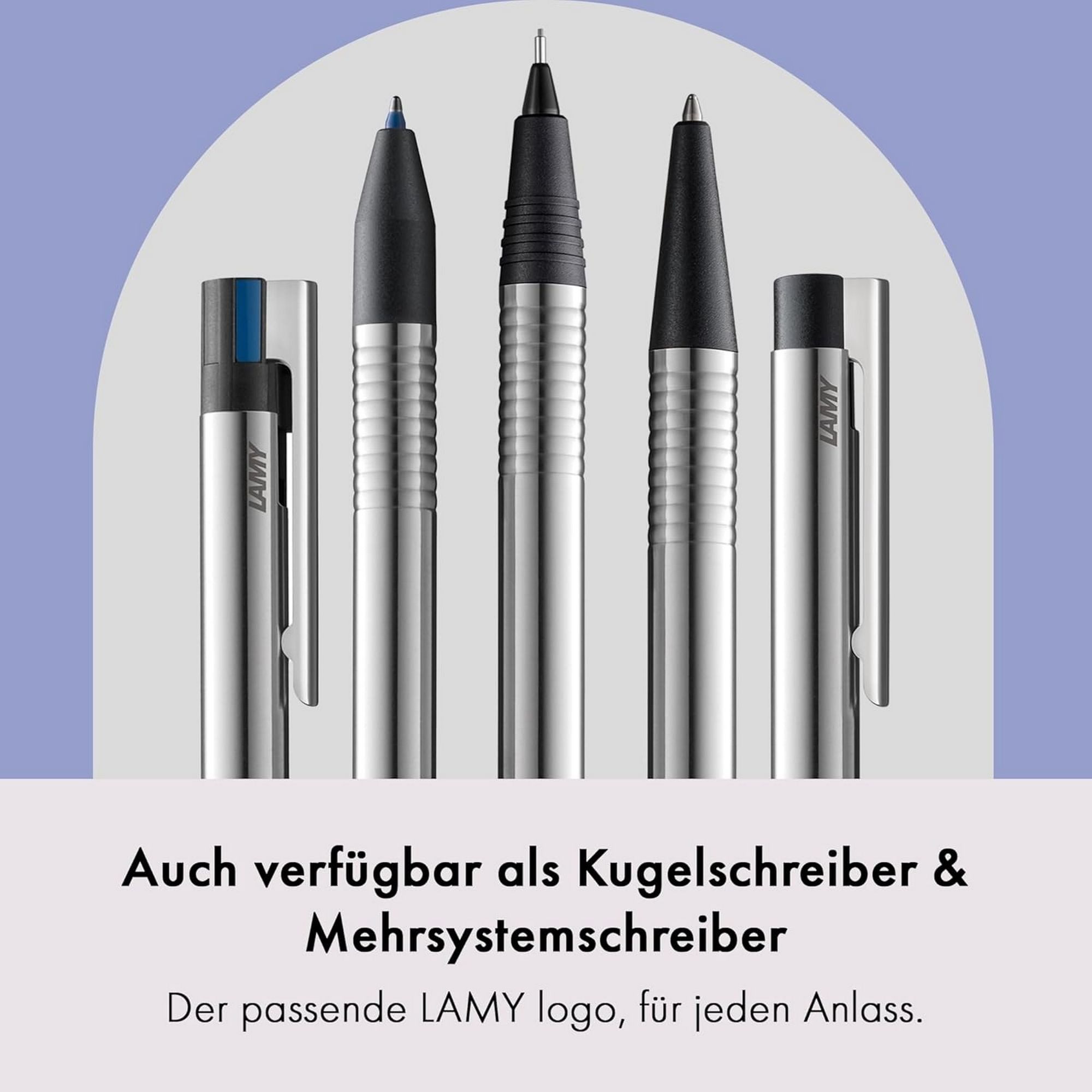 LAMY Druckbleistift LAMY logo matt black Druckbleistift Minenbleistift Edelstahl Gehäuse – Bild 4 von 5