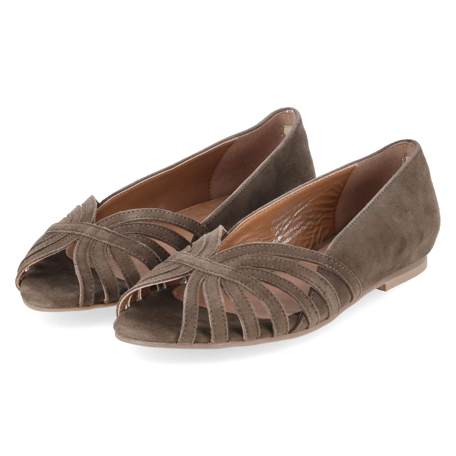 Copenhagen Studios Copenhagen Shoes CS8567-0027 GREEN Damen Rauleder gruen Ballerina