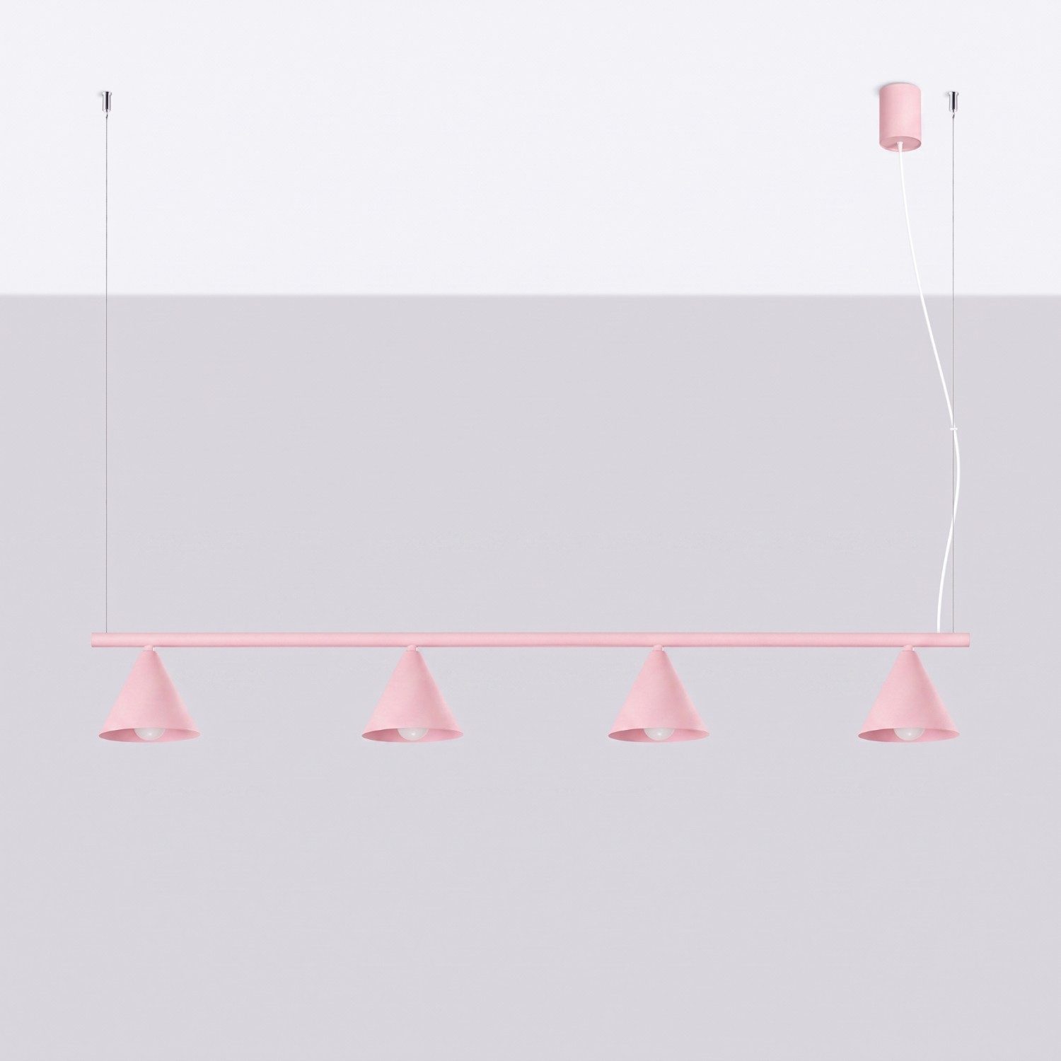 SOLLUX lighting Kronleuchter Kronleuchter NOX 4L rosa, Nicht enthalten