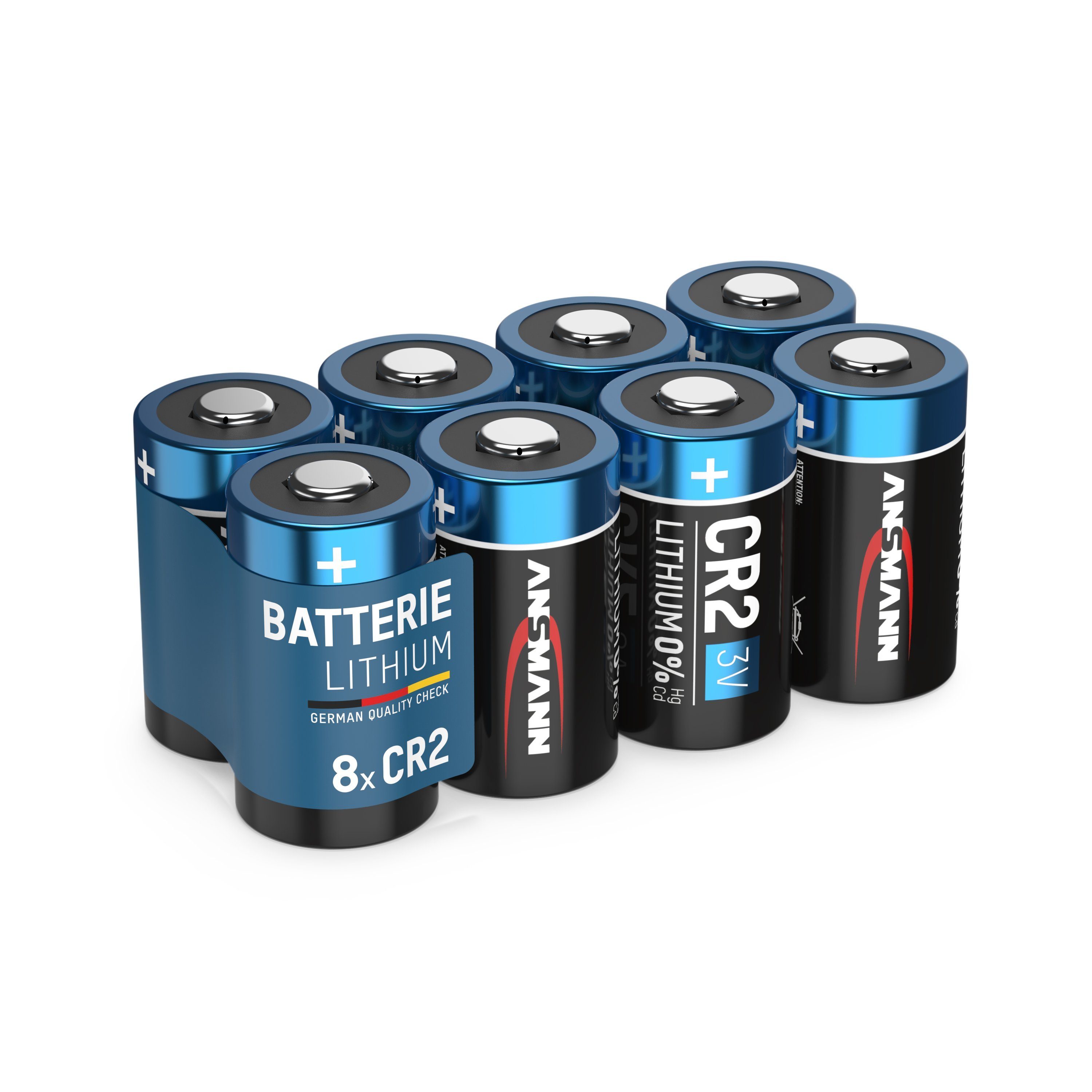 ANSMANN® 8x CR2 Lithium Batterie 3V - Hochleistungsbatterie (8 Stück) Batterie