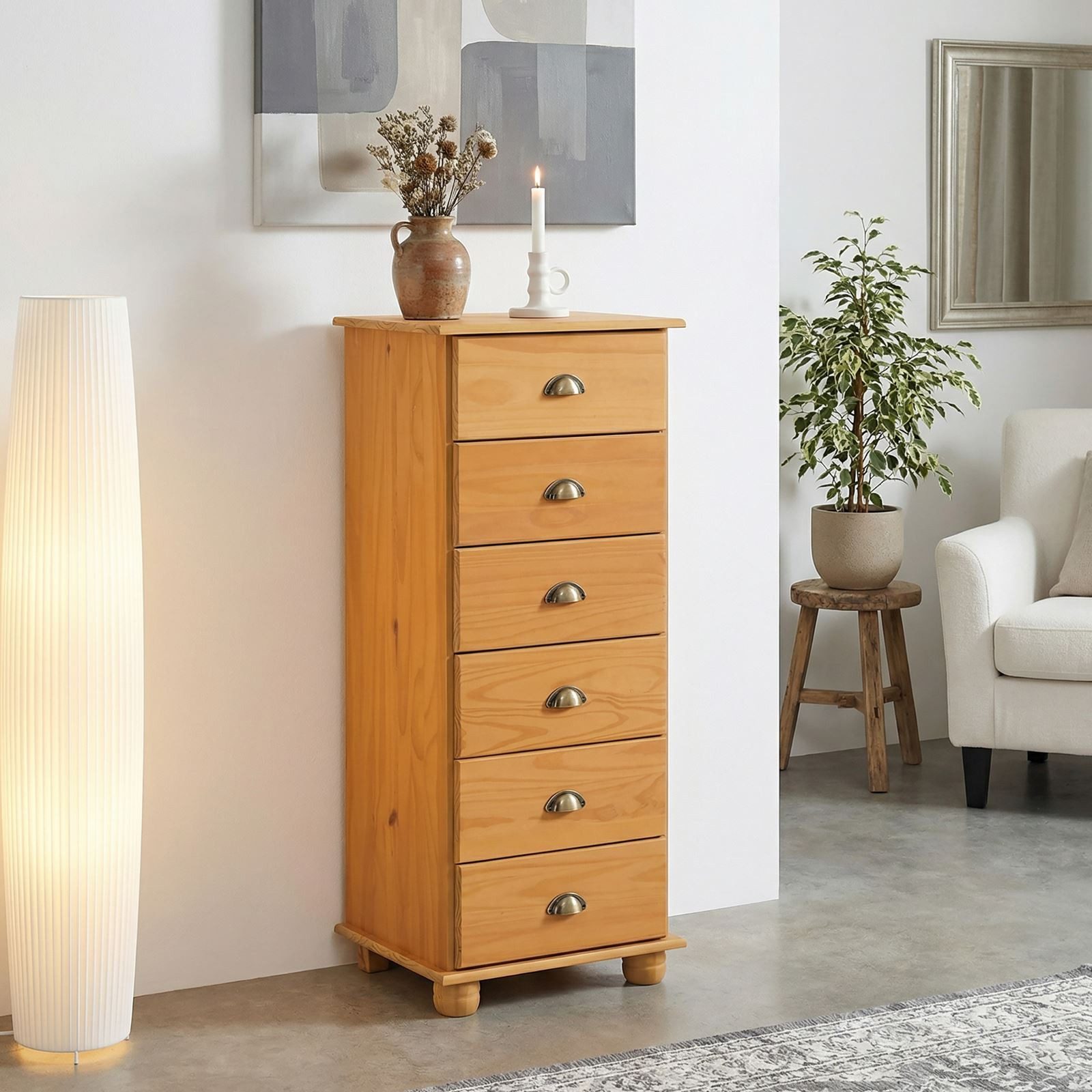 IDIMEX Kommode COLMAR, Kommode COLMAR, Schubladenschrank Apothekerschrank mit 6 Schubladen