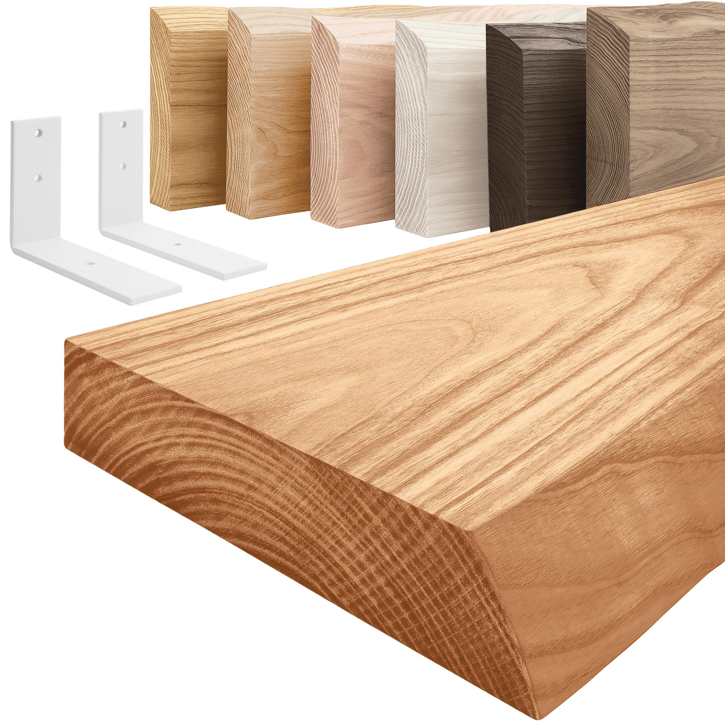 LAMO Manufaktur Wandregal Holz Baumkante Regal günstig online kaufen